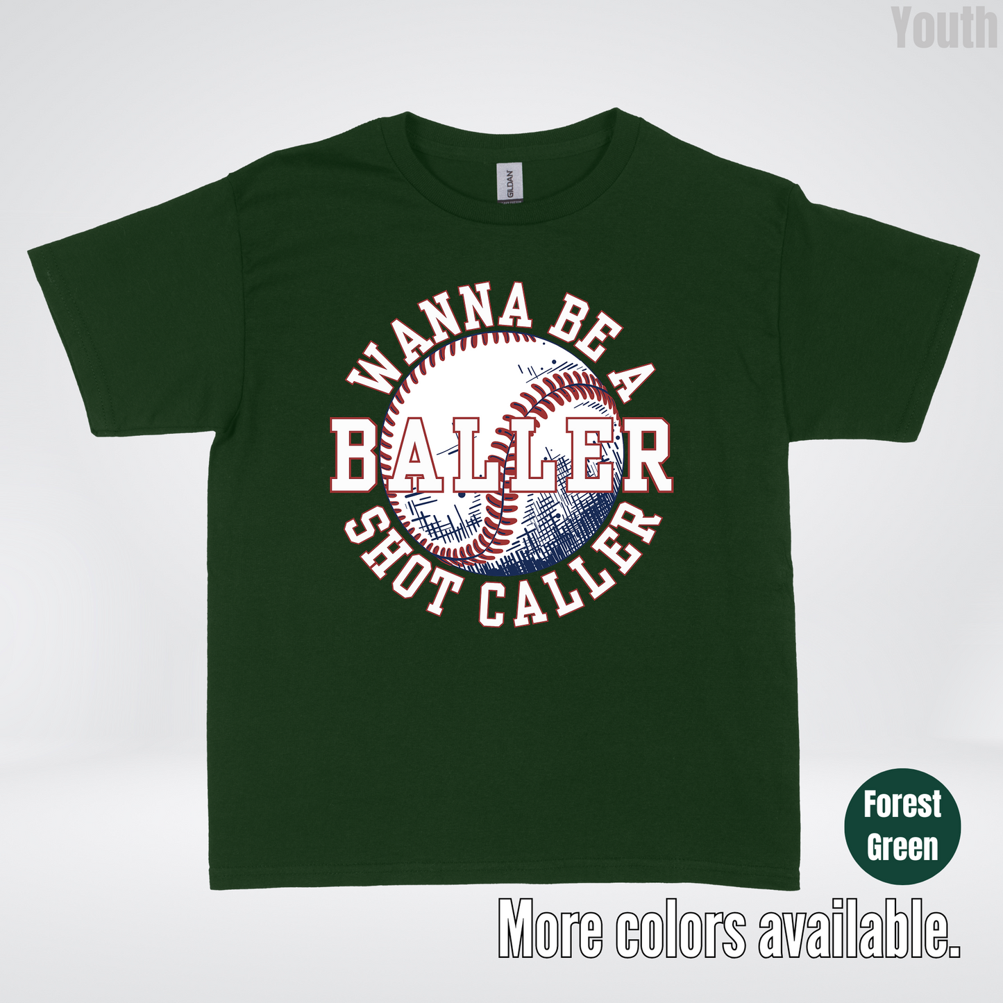 Wanna Be A Baller Shot Caller Youth T-Shirt