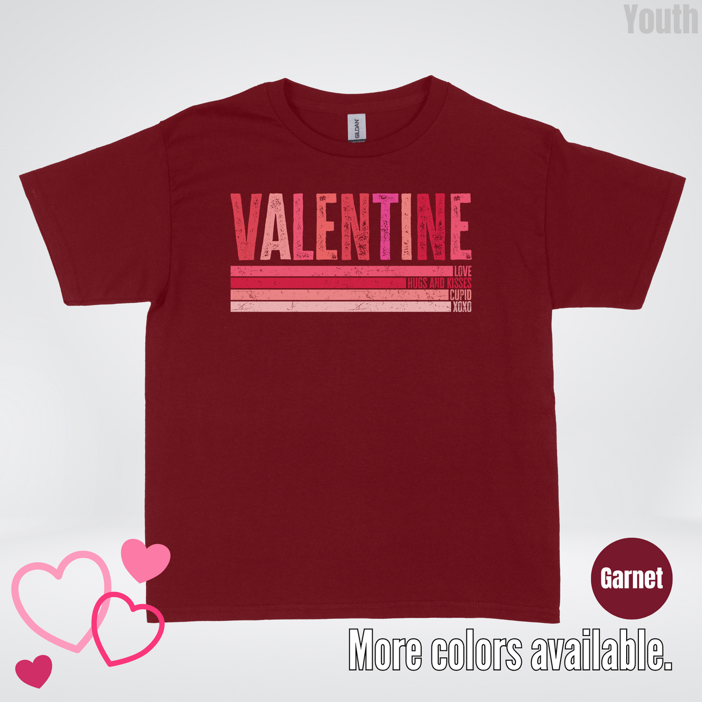 Valentine Hugs & Kisses Youth T-Shirt