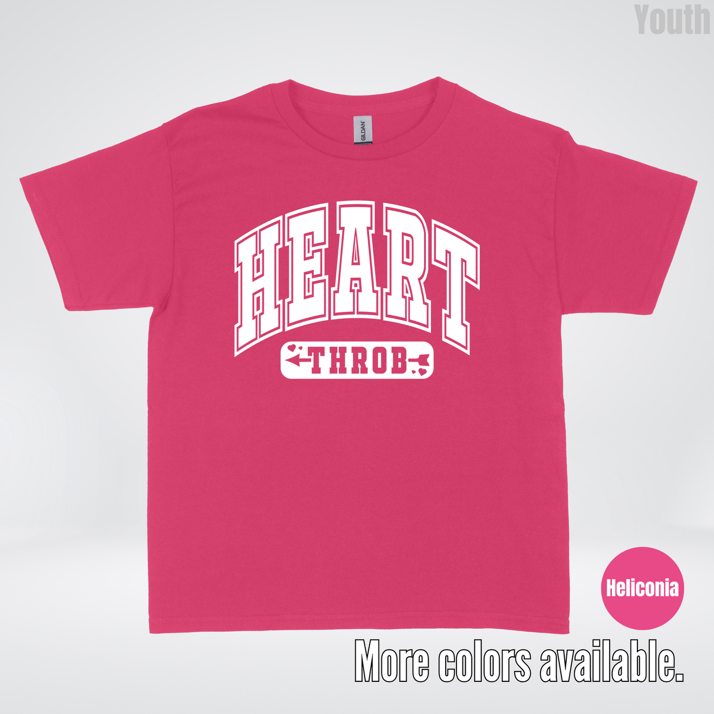 Heart Throb - White Design - Youth T-Shirt