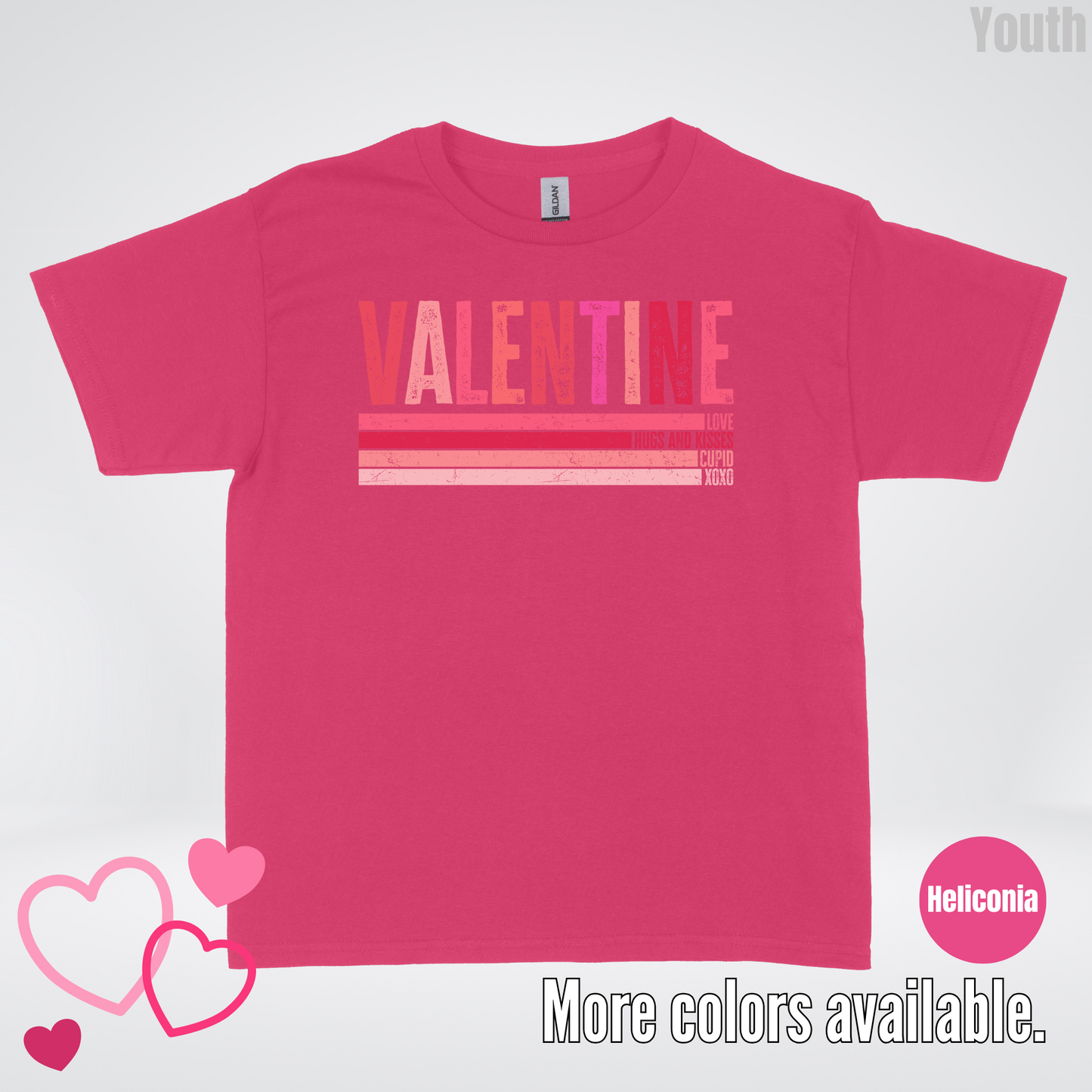 Valentine Hugs & Kisses Youth T-Shirt