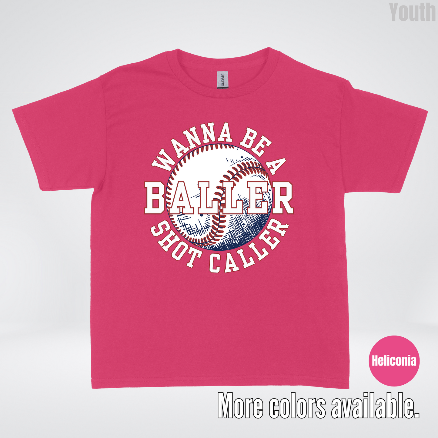Wanna Be A Baller Shot Caller Youth T-Shirt