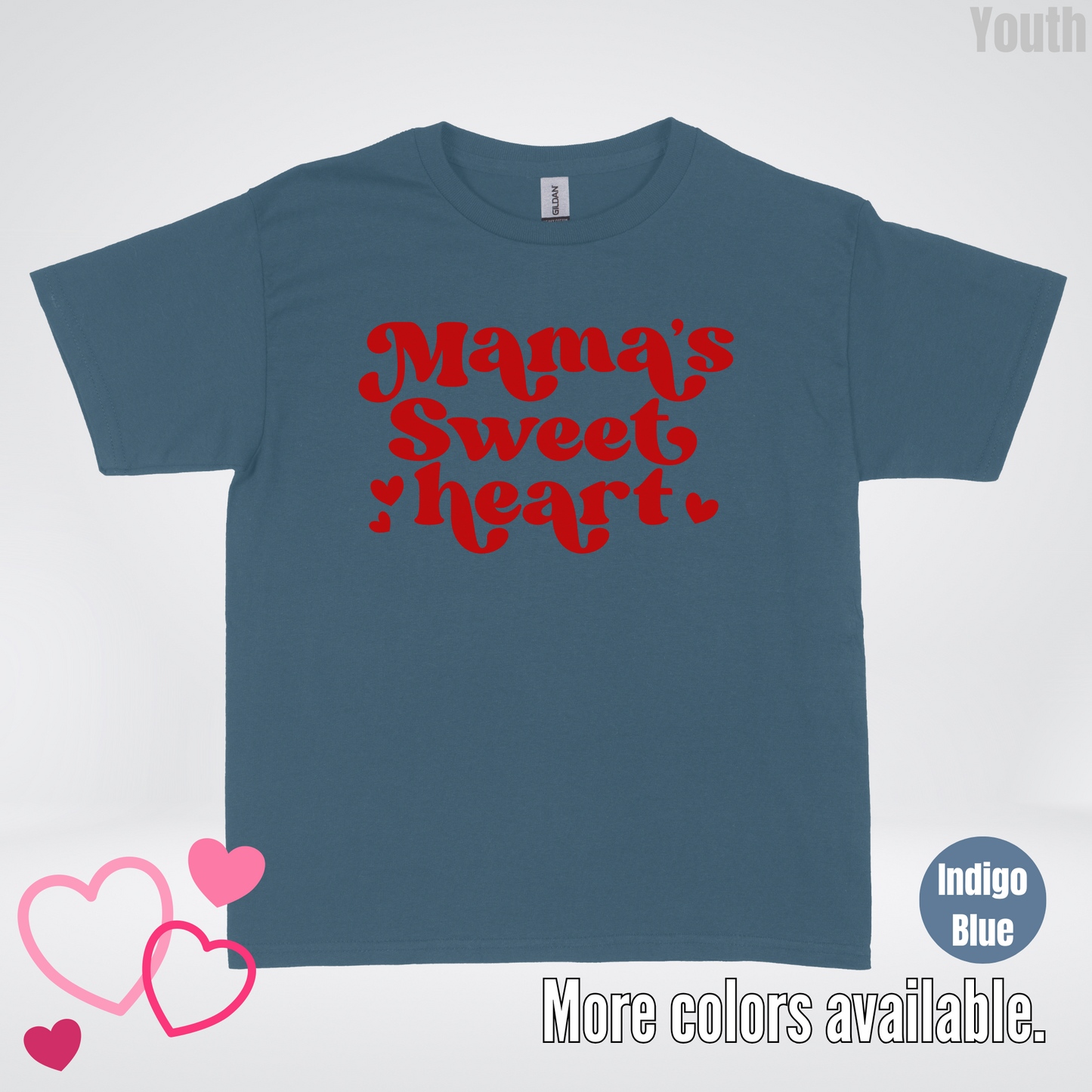 Mama's Sweet Heart Red Design Youth T-Shirt