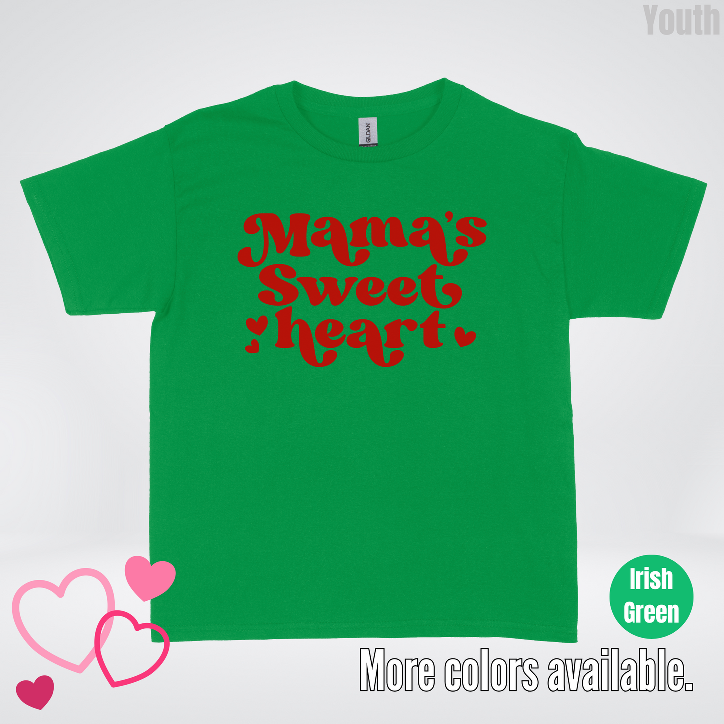 Mama's Sweet Heart Red Design Youth T-Shirt