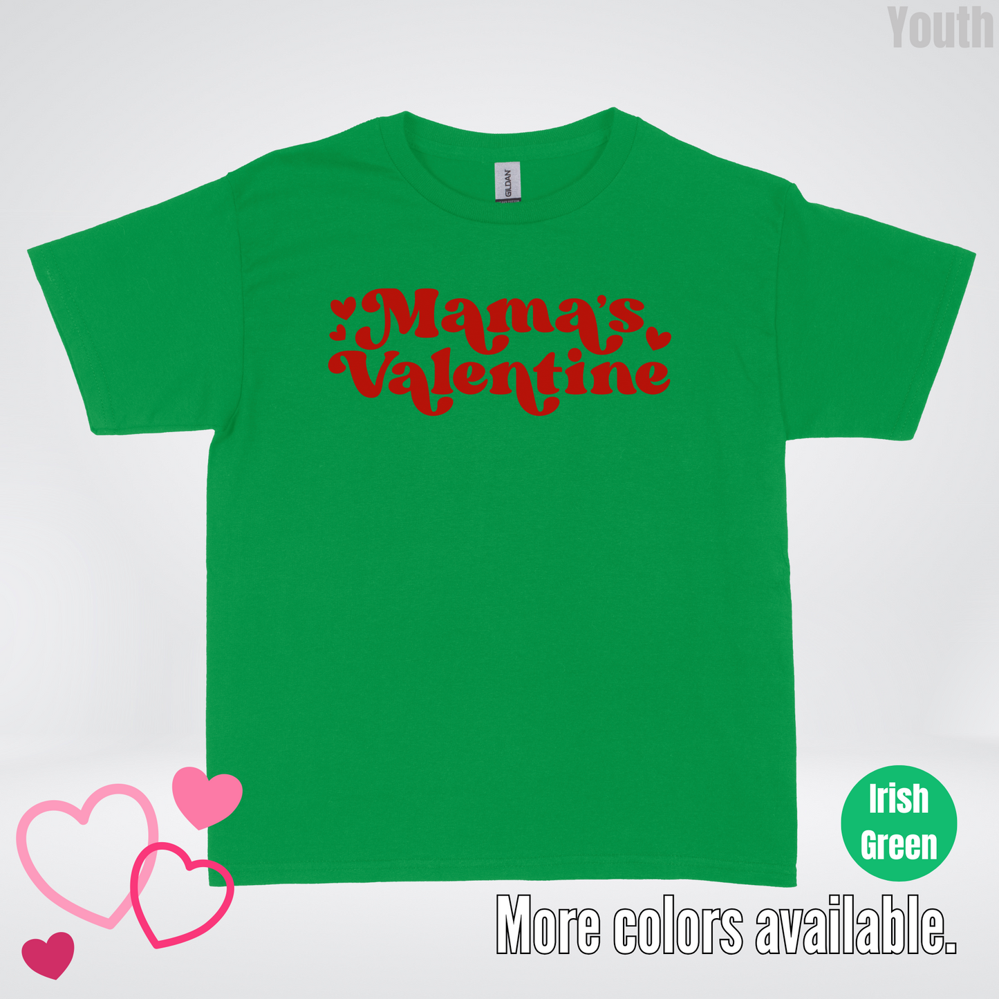 Mamas Valentine Retro Red Design Youth T-Shirt