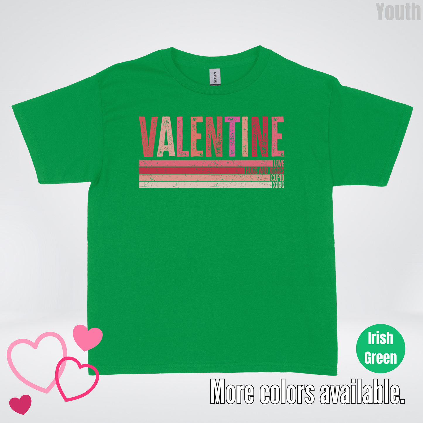 Valentine Hugs & Kisses Youth T-Shirt