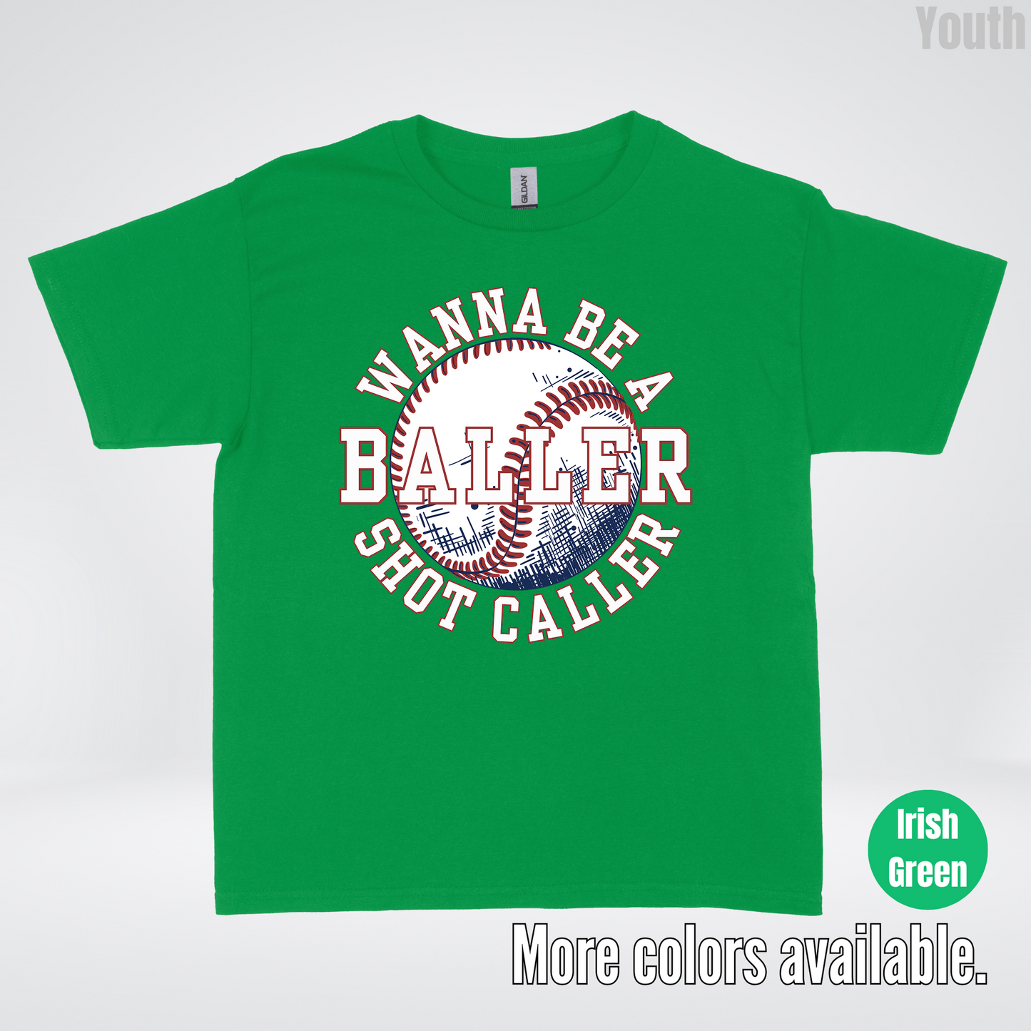 Wanna Be A Baller Shot Caller Youth T-Shirt
