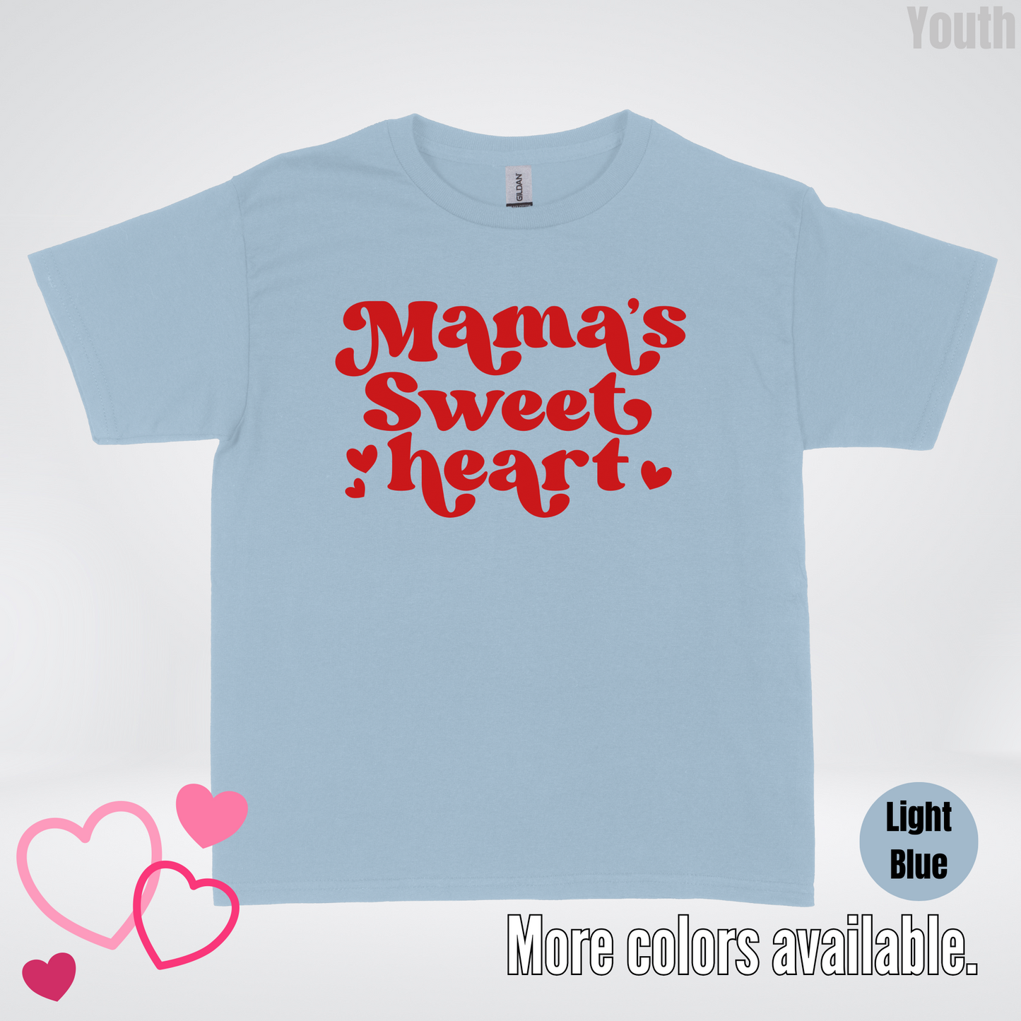 Mama's Sweet Heart Red Design Youth T-Shirt