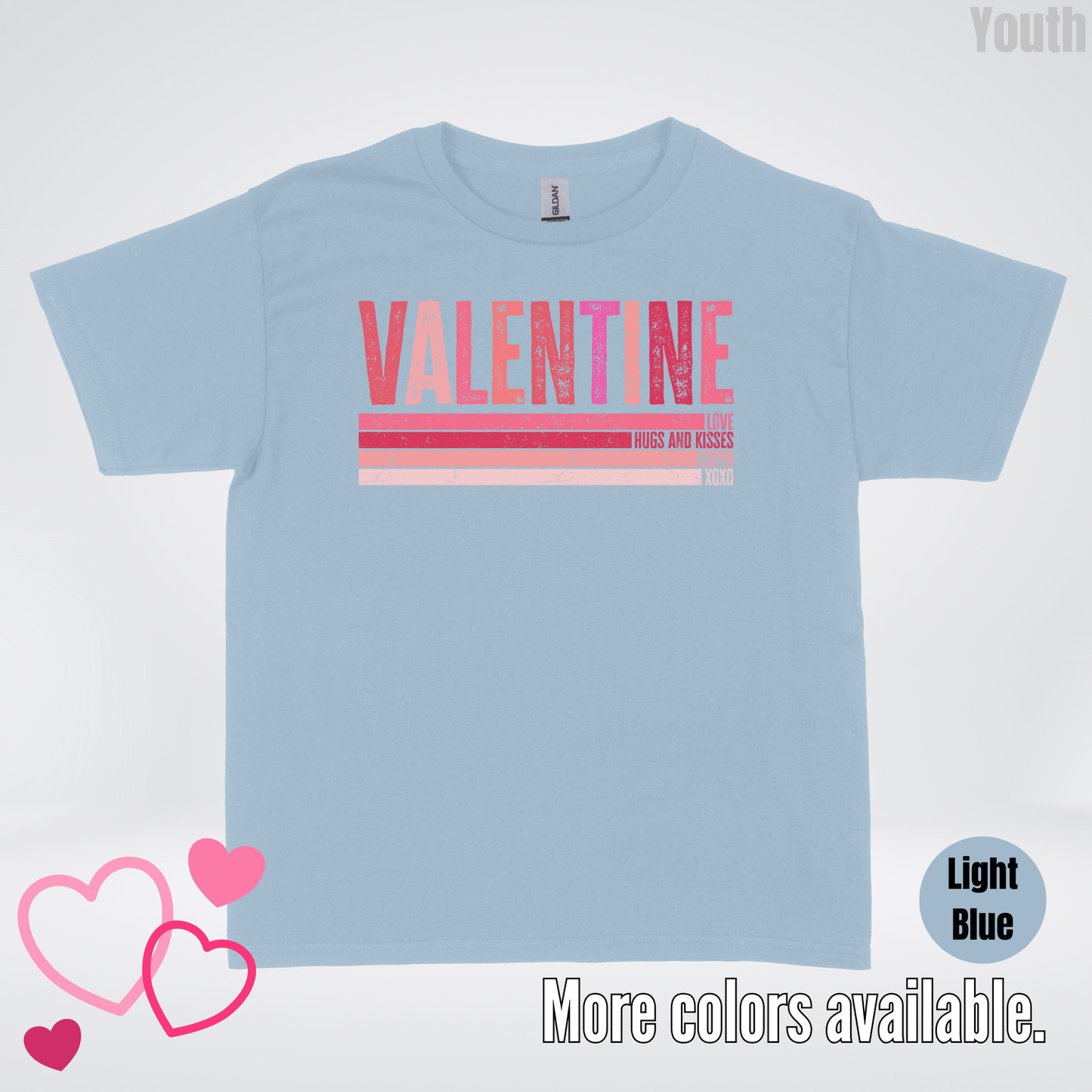 Valentine Hugs & Kisses Youth T-Shirt