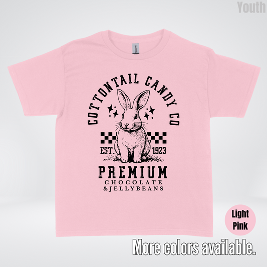 Cottontail Candy Co Premium - Black Design - Easter Youth T-Shirt
