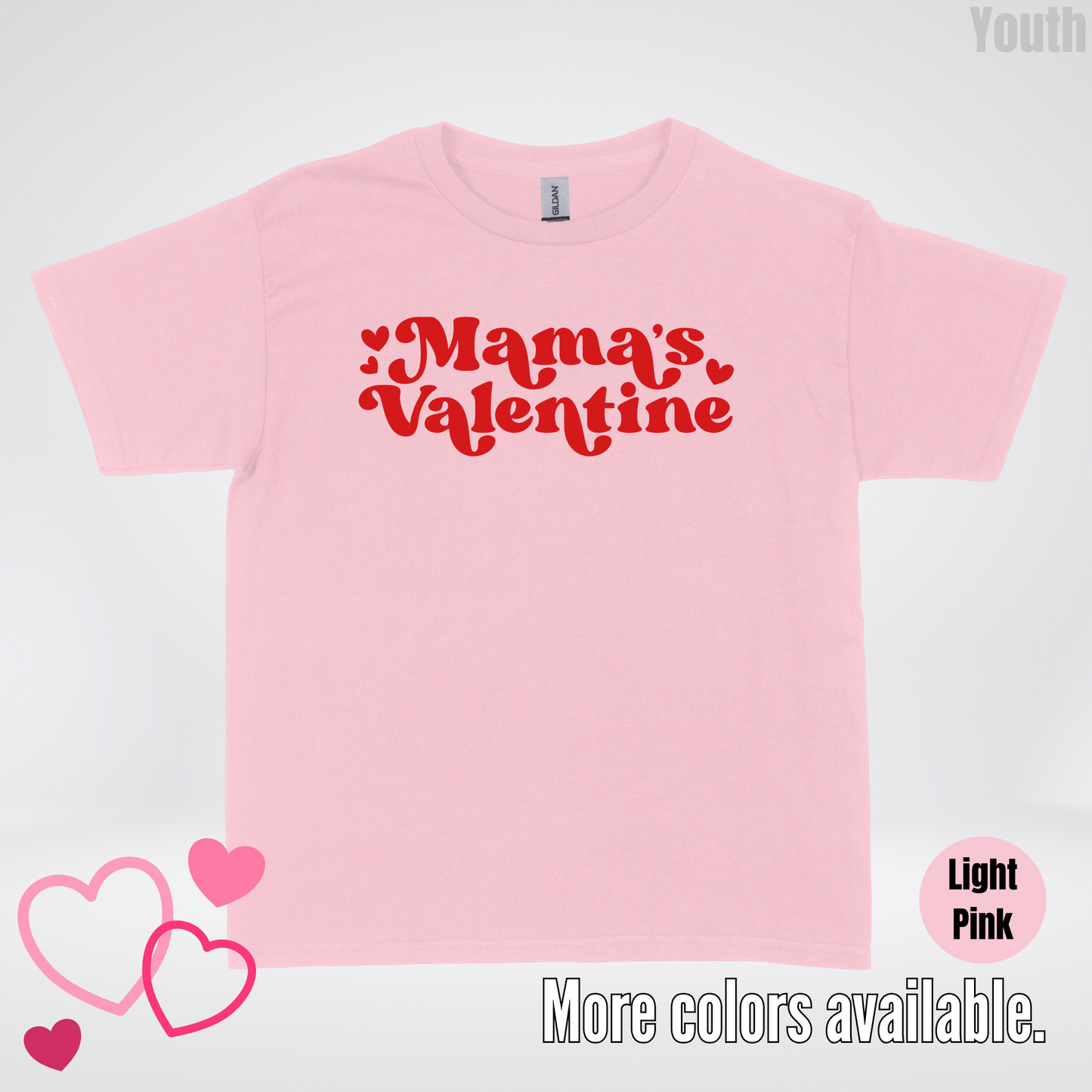 Mamas Valentine Retro Red Design Youth T-Shirt