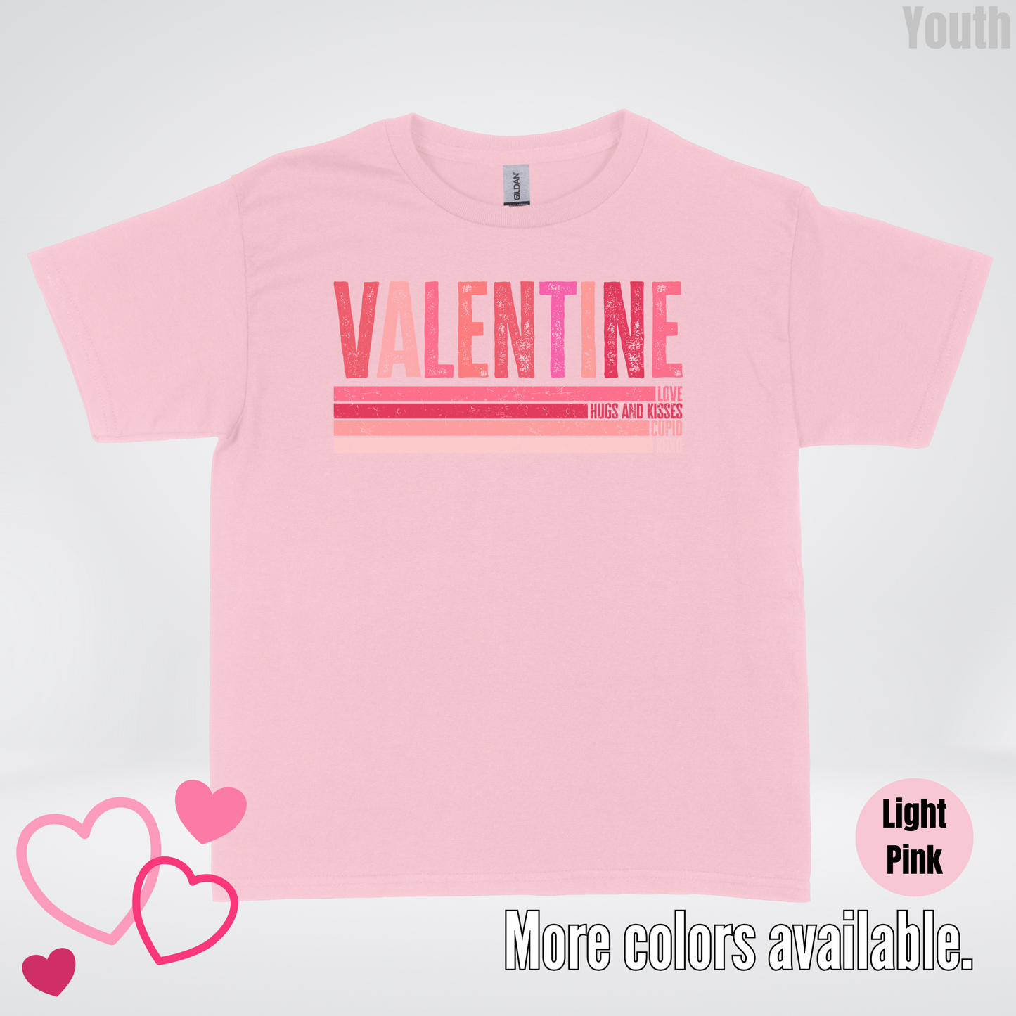 Valentine Hugs & Kisses Youth T-Shirt