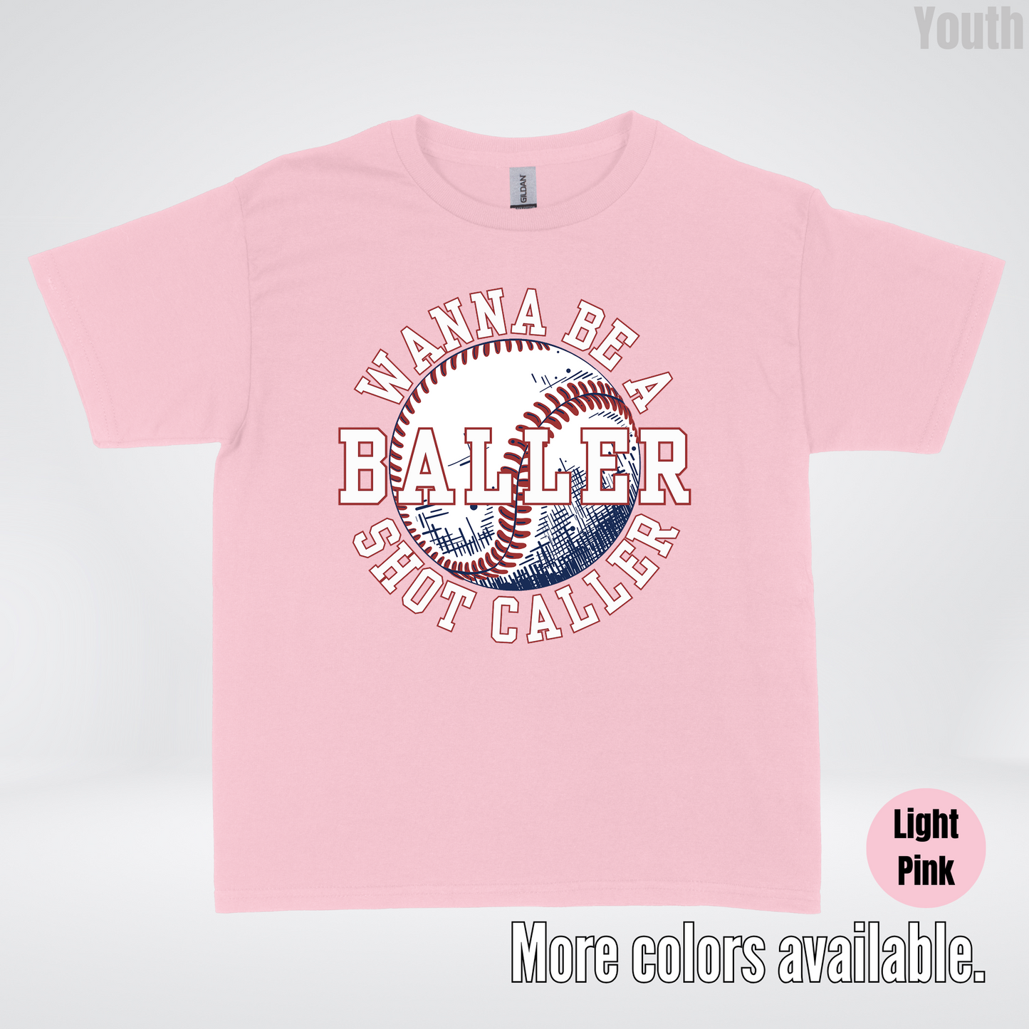 Wanna Be A Baller Shot Caller Youth T-Shirt