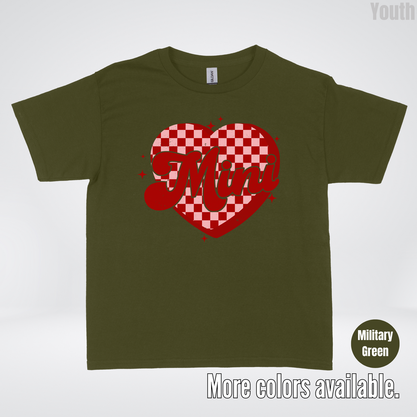 Mini Checkered Heart Youth T-Shirt