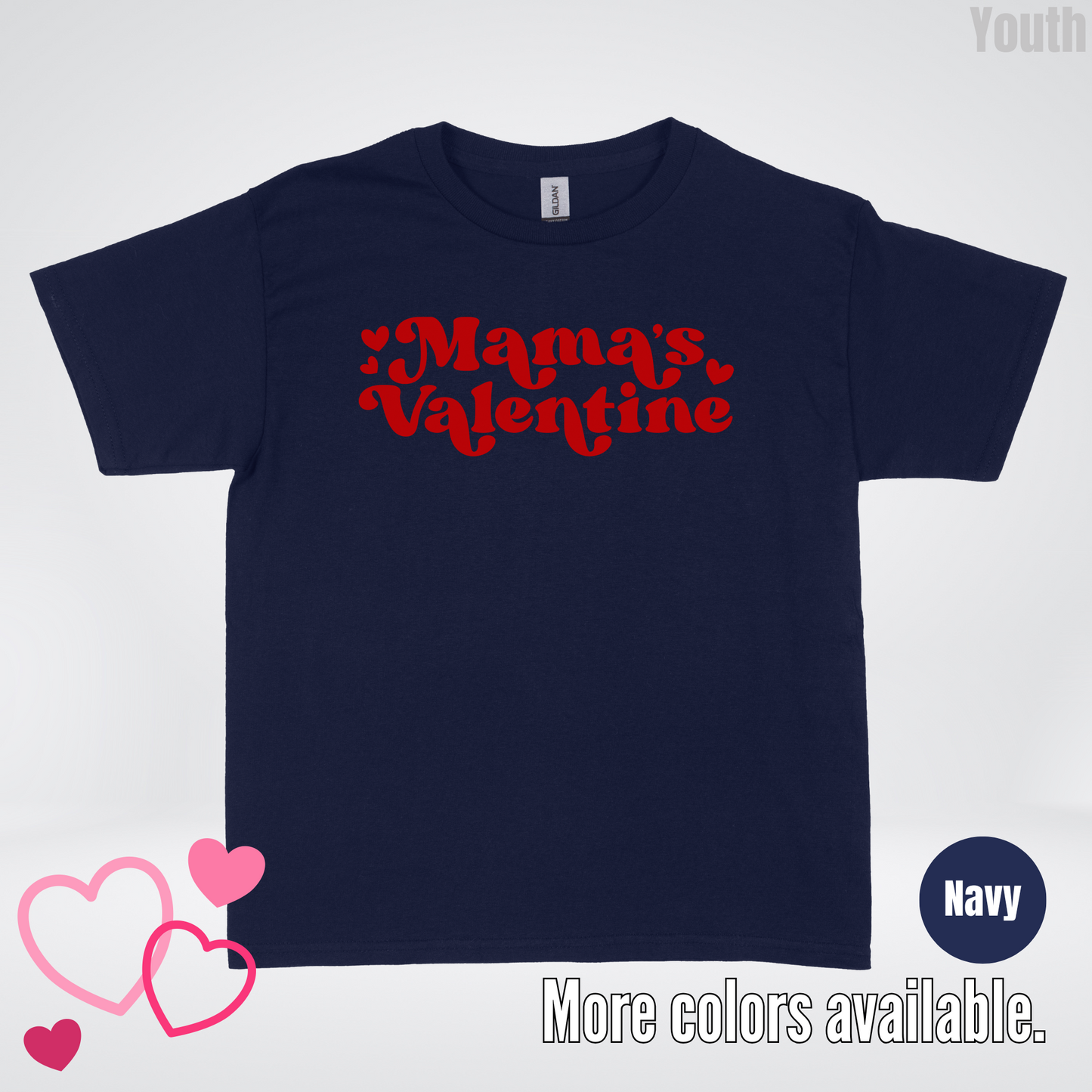 Mamas Valentine Retro Red Design Youth T-Shirt
