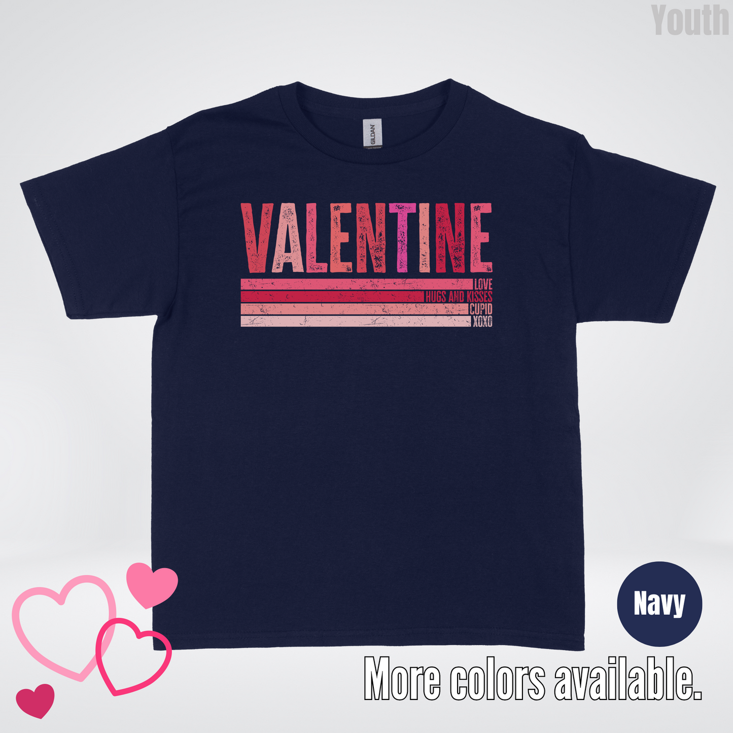 Valentine Hugs & Kisses Youth T-Shirt