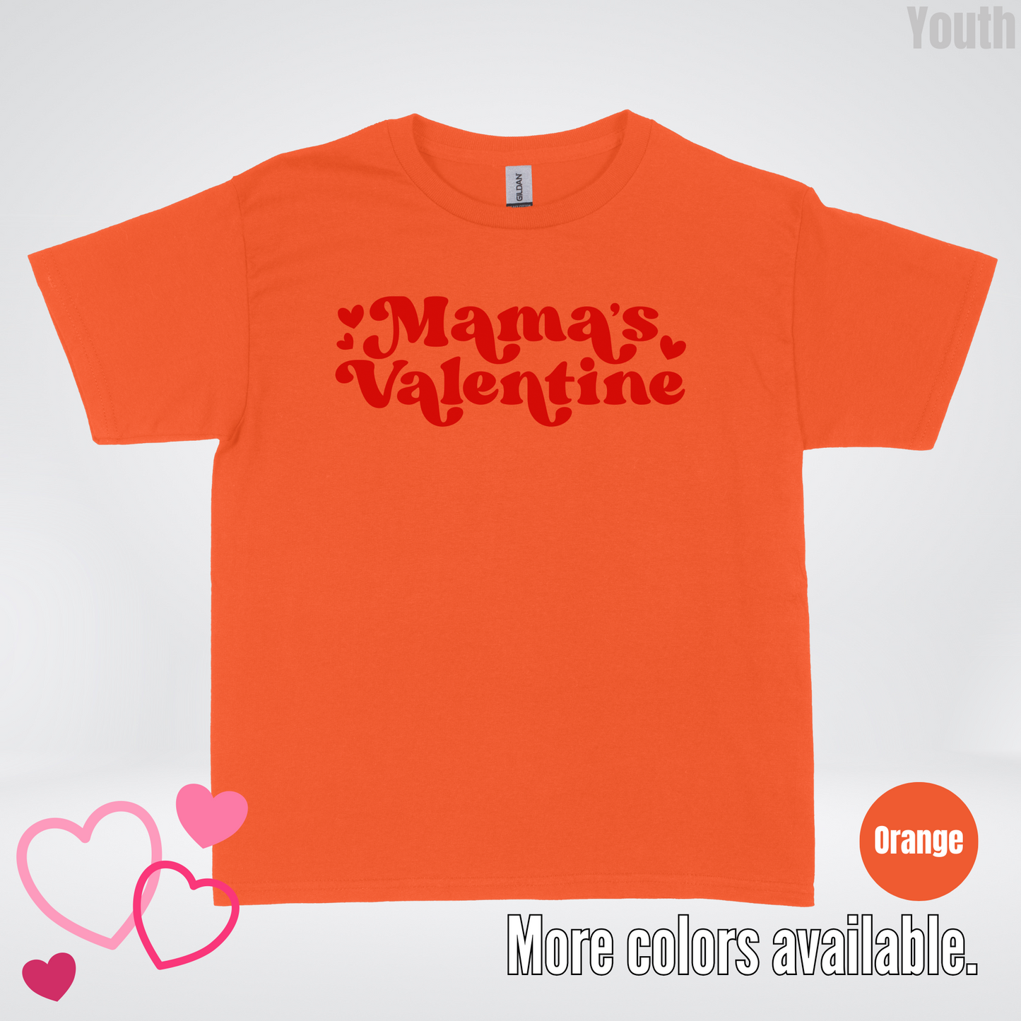 Mamas Valentine Retro Red Design Youth T-Shirt