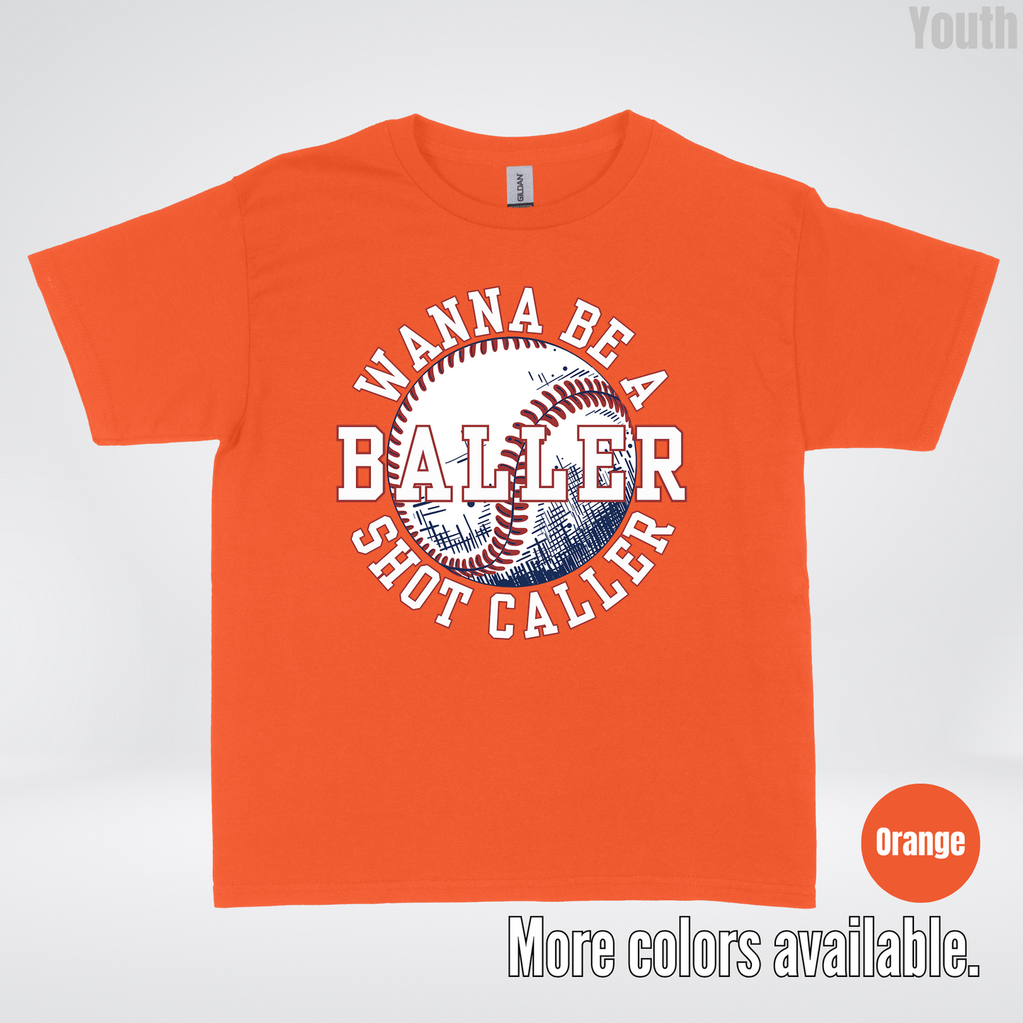 Wanna Be A Baller Shot Caller Youth T-Shirt