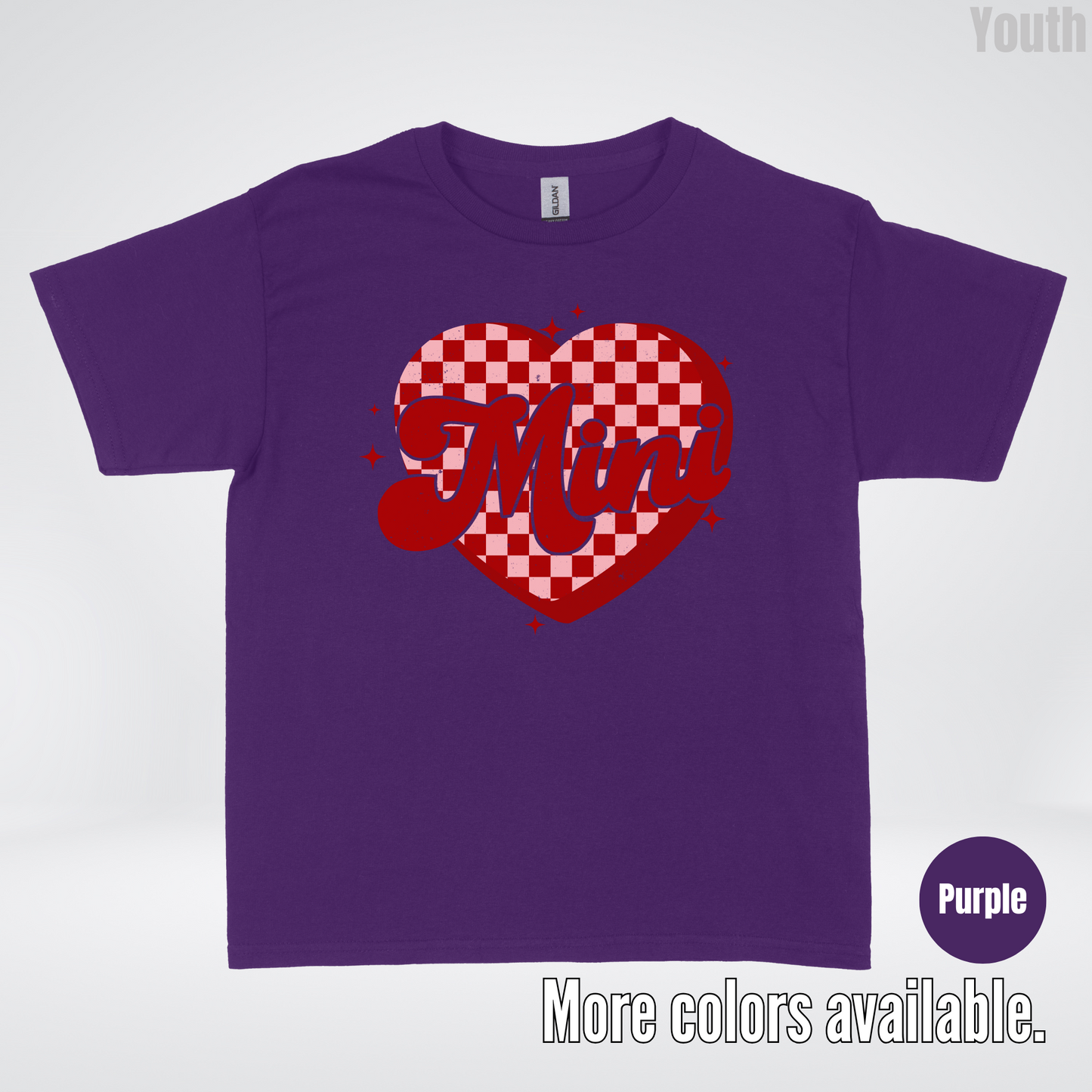 Mini Checkered Heart Youth T-Shirt