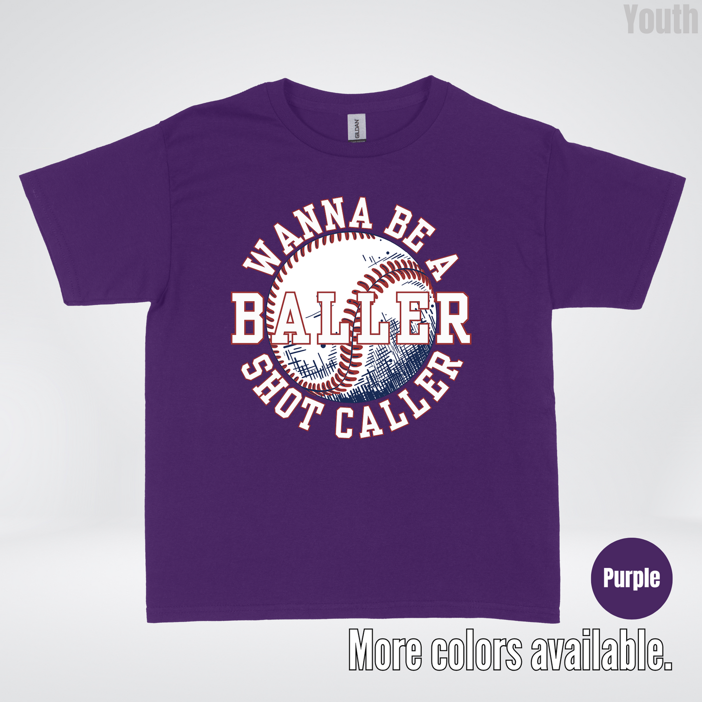 Wanna Be A Baller Shot Caller Youth T-Shirt