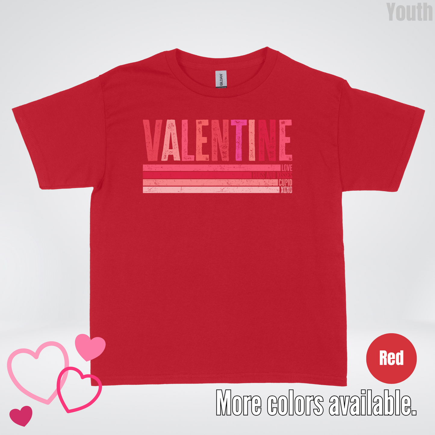 Valentine Hugs & Kisses Youth T-Shirt