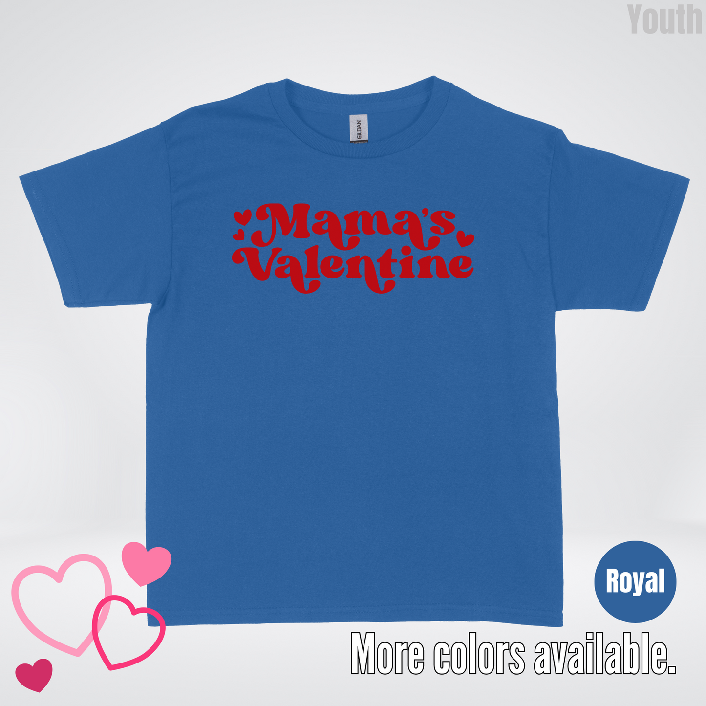 Mamas Valentine Retro Red Design Youth T-Shirt