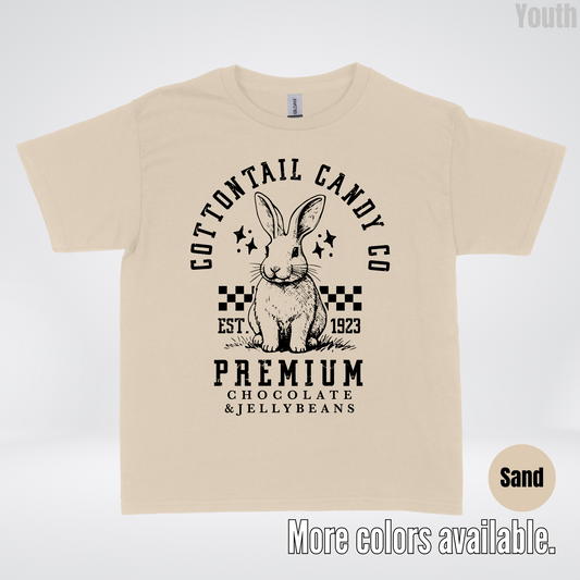 Cottontail Candy Co Premium - Black Design - Easter Youth T-Shirt