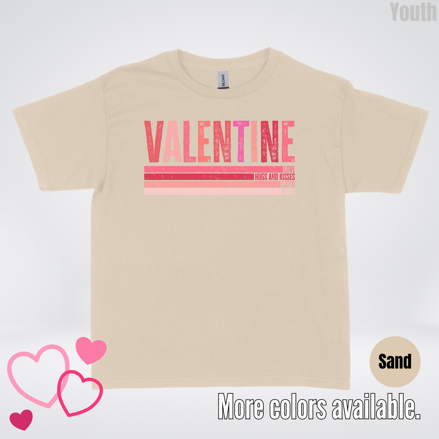 Valentine Hugs & Kisses Youth T-Shirt