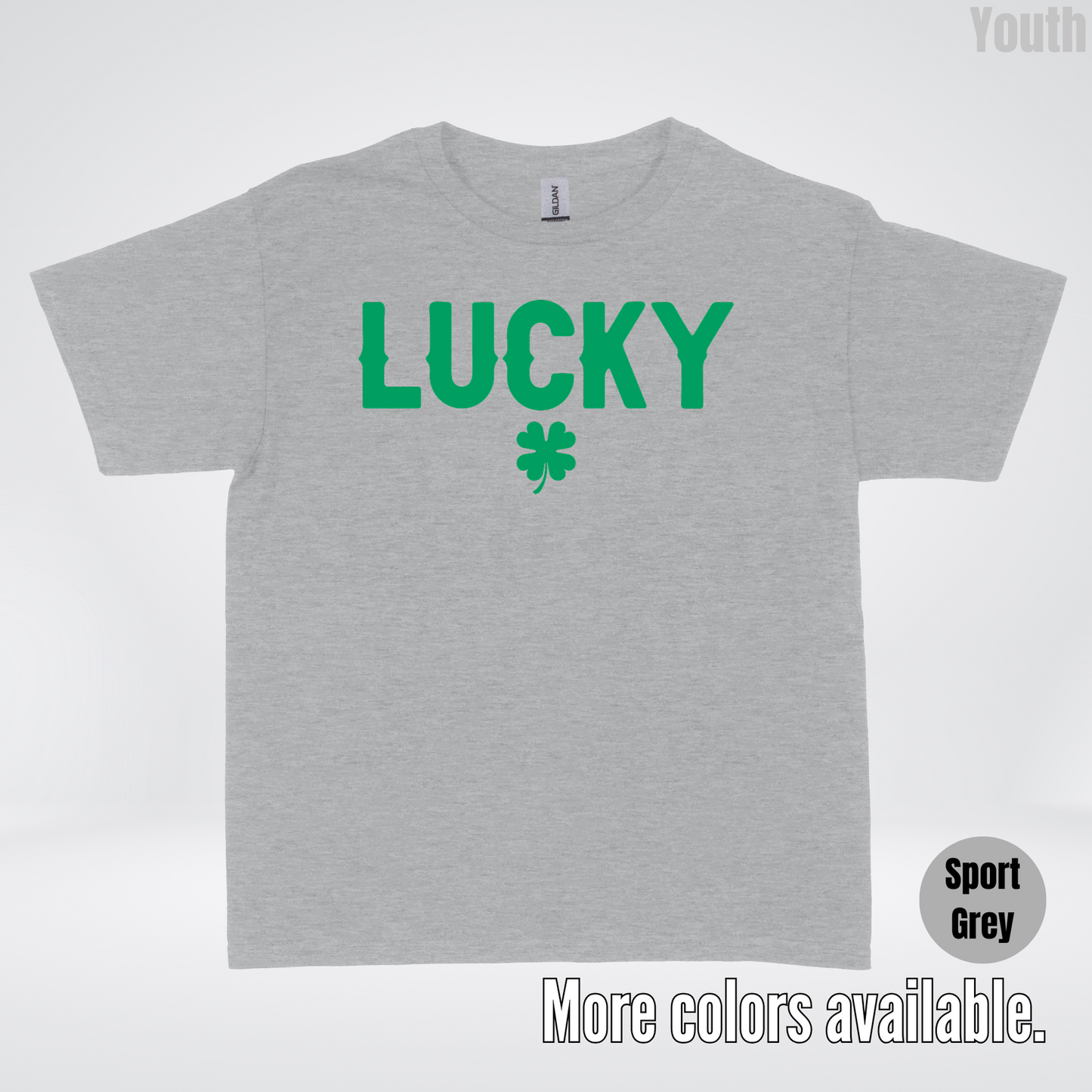 Lucky & Four Leaf Clover - Green Design - Saint Patrick's Day Youth T-Shirt