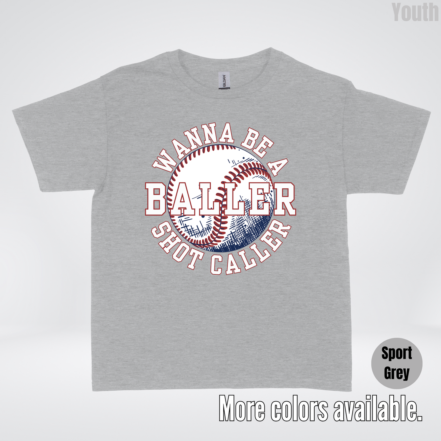 Wanna Be A Baller Shot Caller Youth T-Shirt