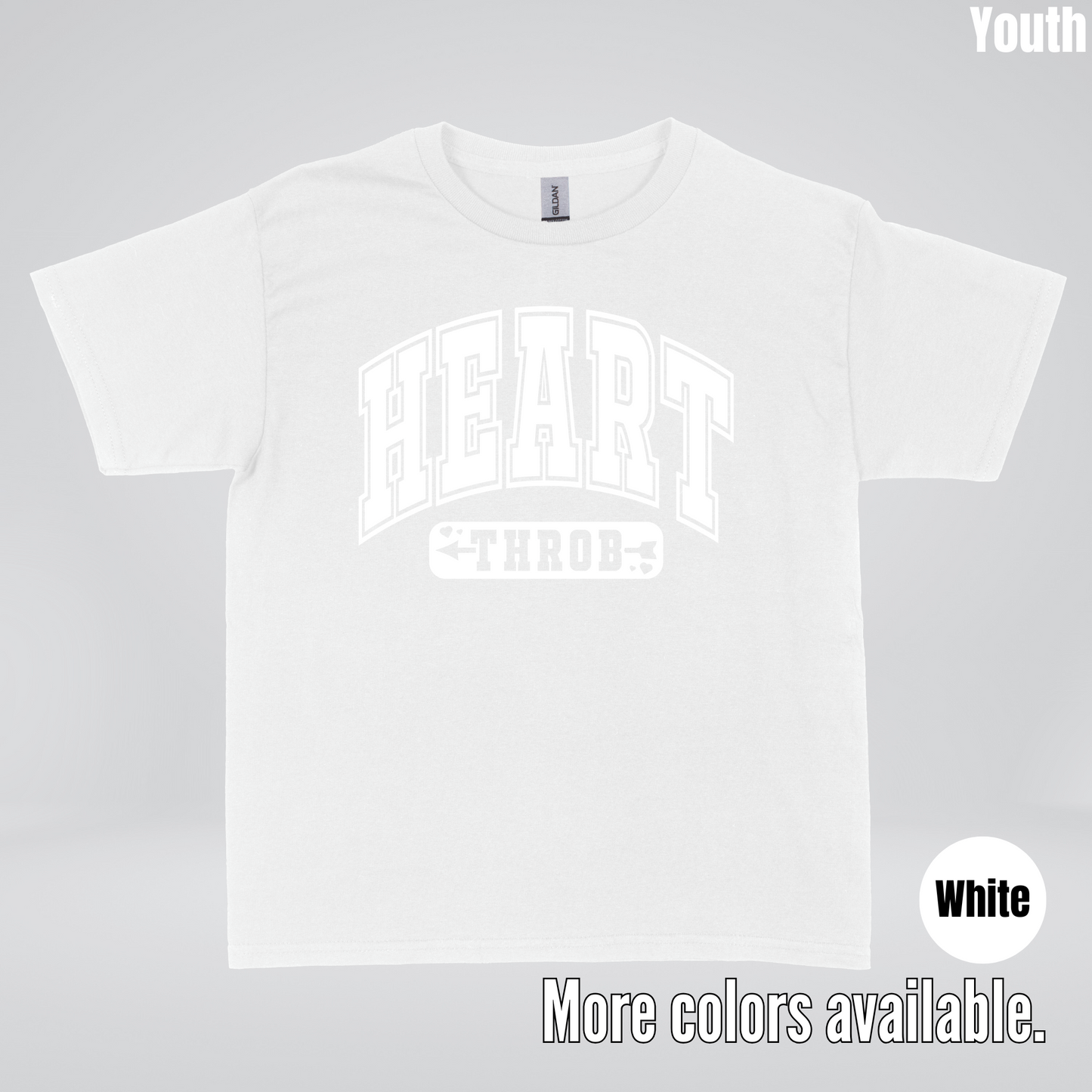 Heart Throb - White Design - Youth T-Shirt