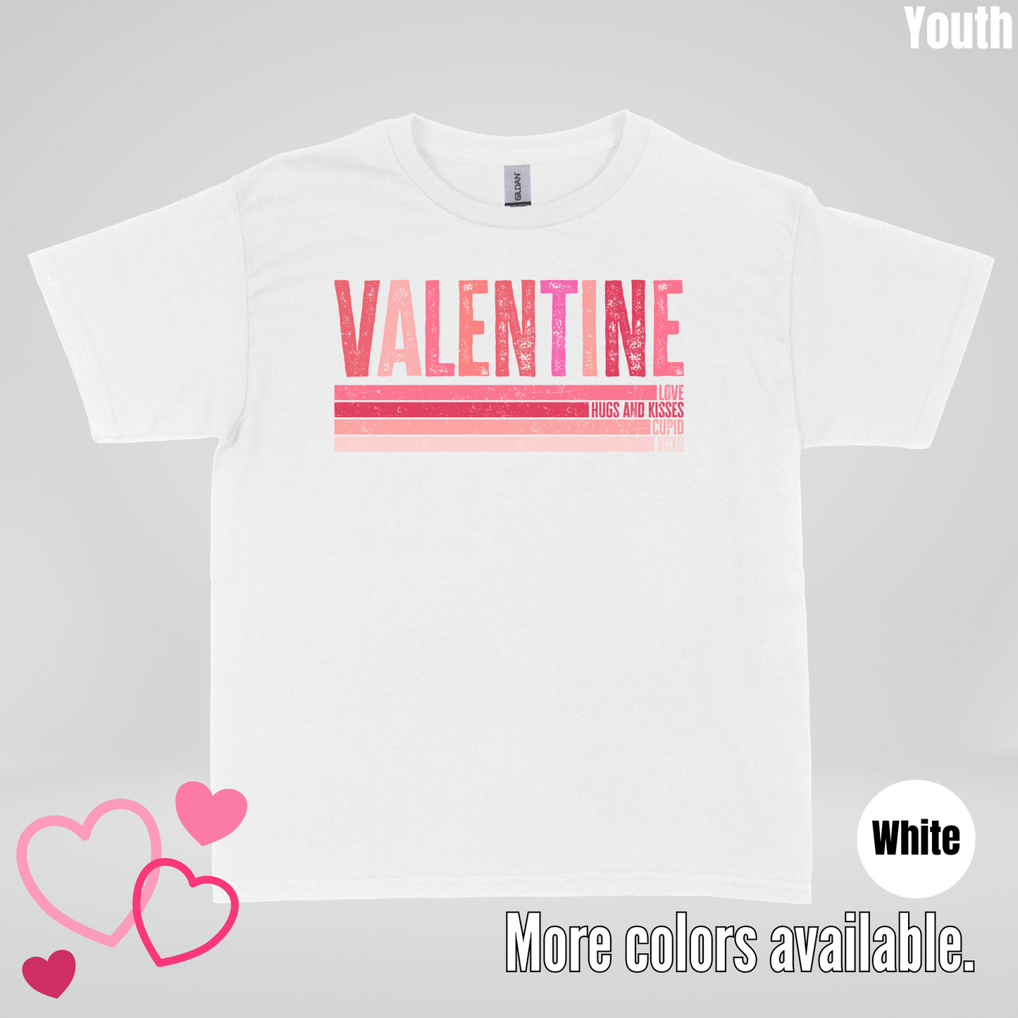 Valentine Hugs & Kisses Youth T-Shirt