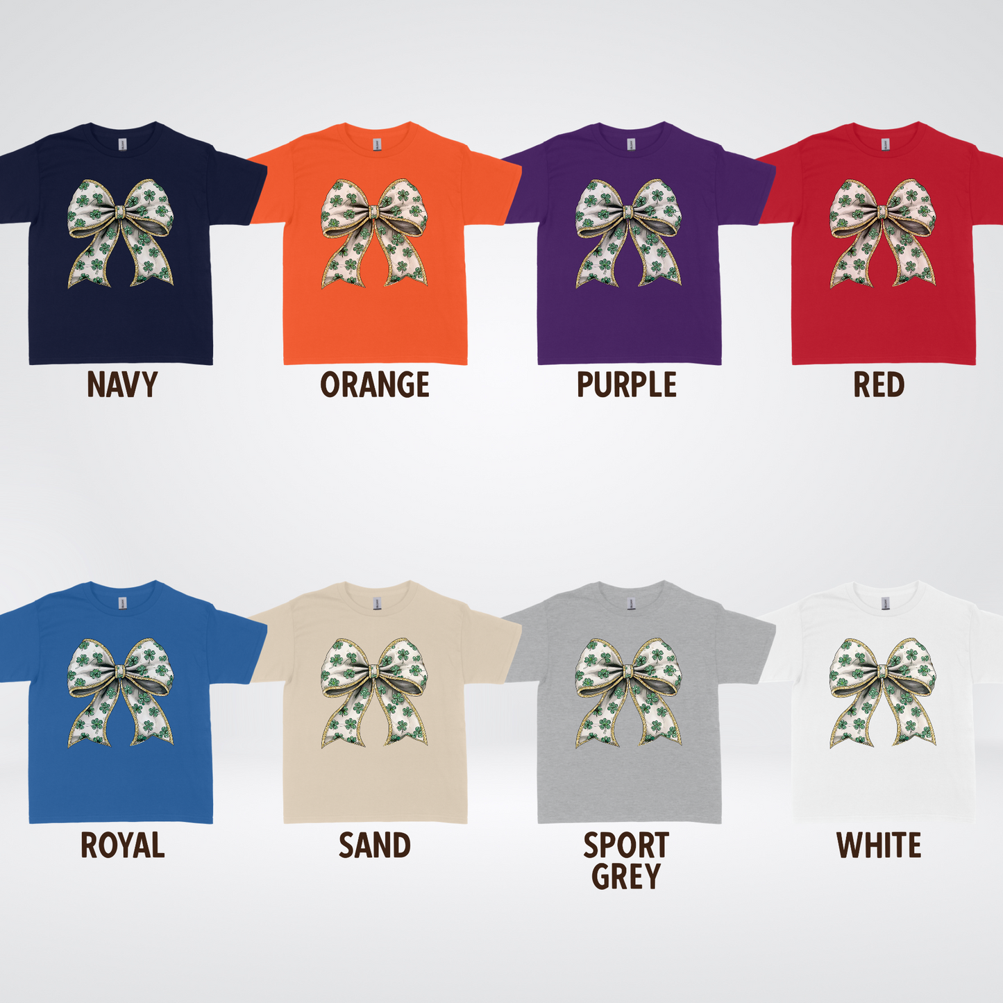 Lucky Clover Green Coquette Glitter Bow – Saint Patrick’s Day Youth T-Shirt