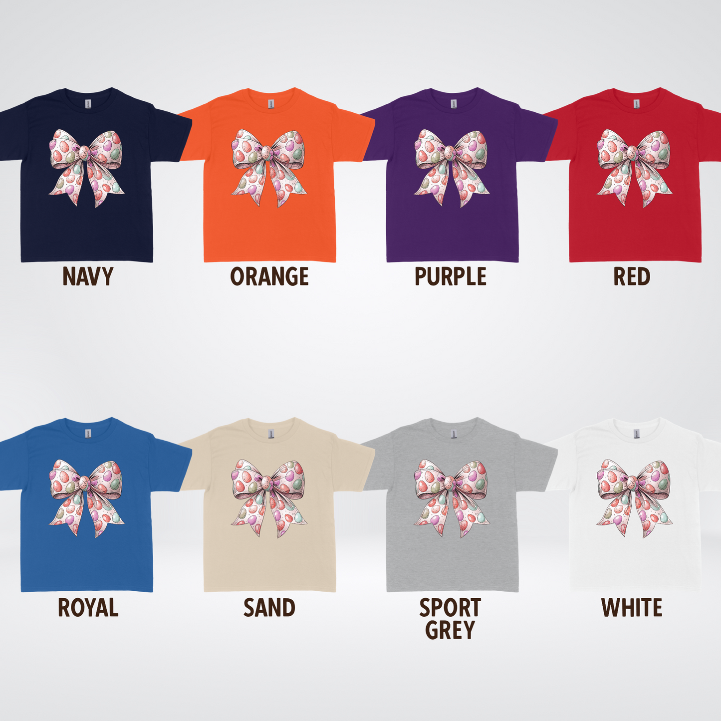 Easter Eggs Coquette Bow Youth T-Shirt