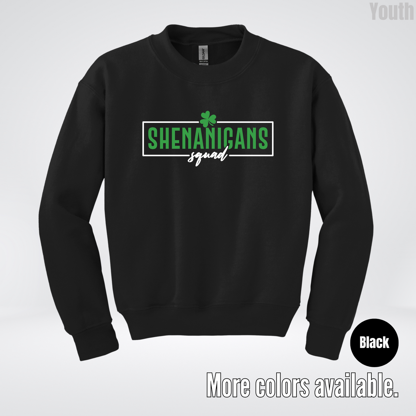 Shenanigans Squad 2 – Saint Patrick’s Day Youth Crewneck Sweatshirt