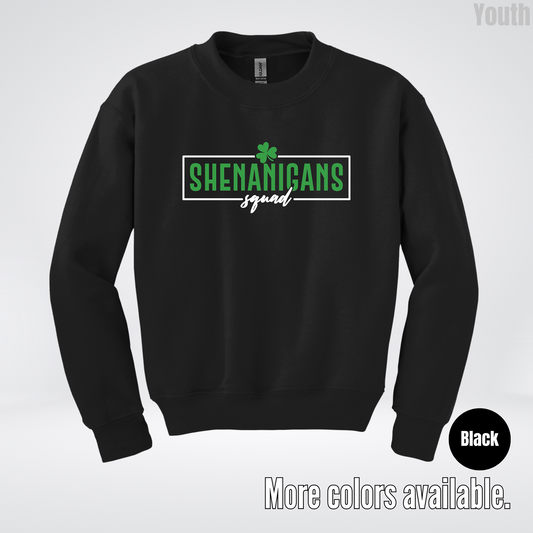 Shenanigans Squad 2 – Saint Patrick’s Day Youth Crewneck Sweatshirt
