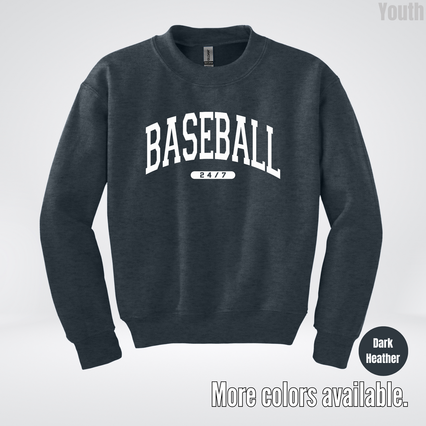 BASEBALL 24/7 Youth Crewneck Sweatshirt