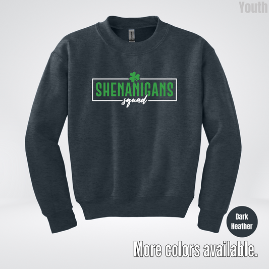 Shenanigans Squad 2 – Saint Patrick’s Day Youth Crewneck Sweatshirt