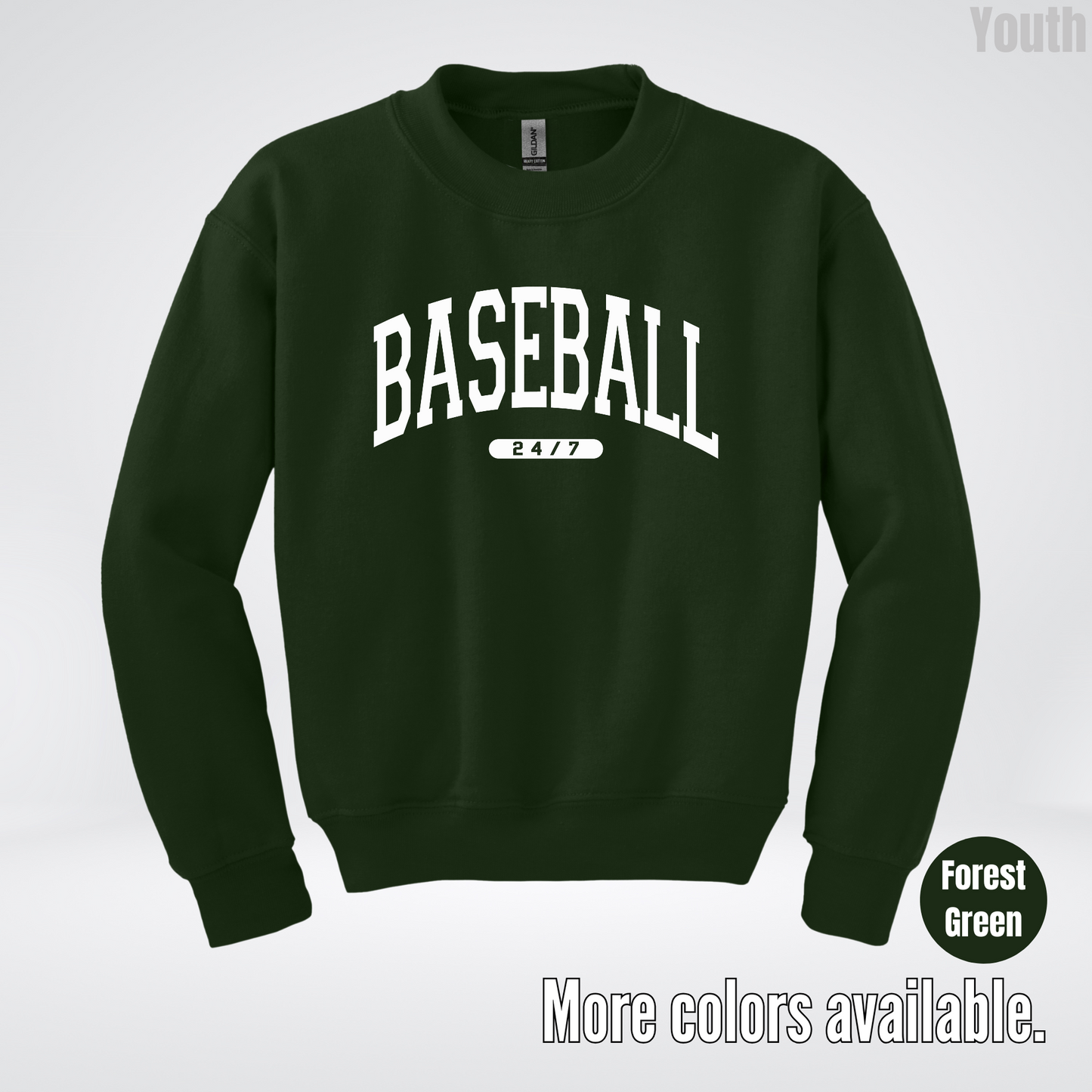 BASEBALL 24/7 Youth Crewneck Sweatshirt