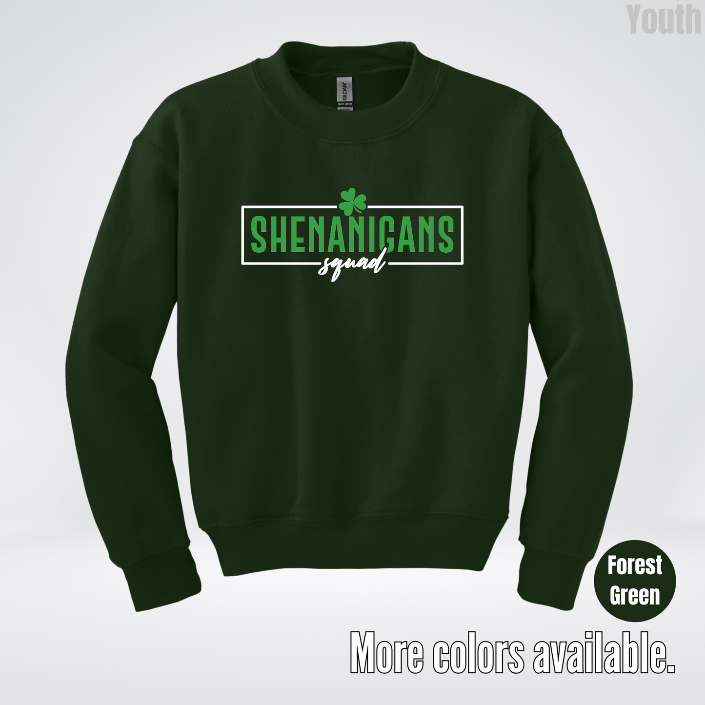Shenanigans Squad 2 – Saint Patrick’s Day Youth Crewneck Sweatshirt