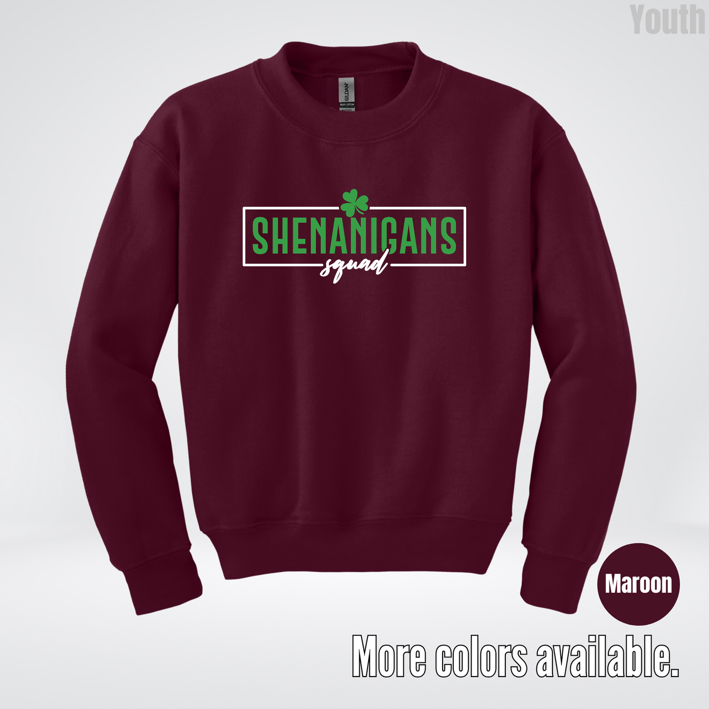 Shenanigans Squad 2 – Saint Patrick’s Day Youth Crewneck Sweatshirt