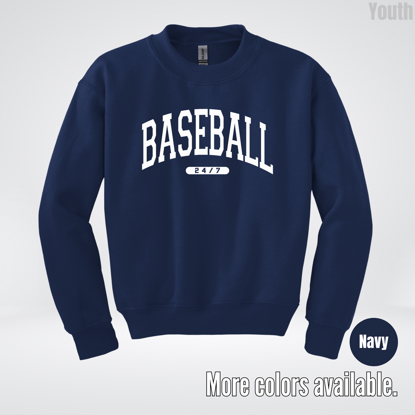 BASEBALL 24/7 Youth Crewneck Sweatshirt
