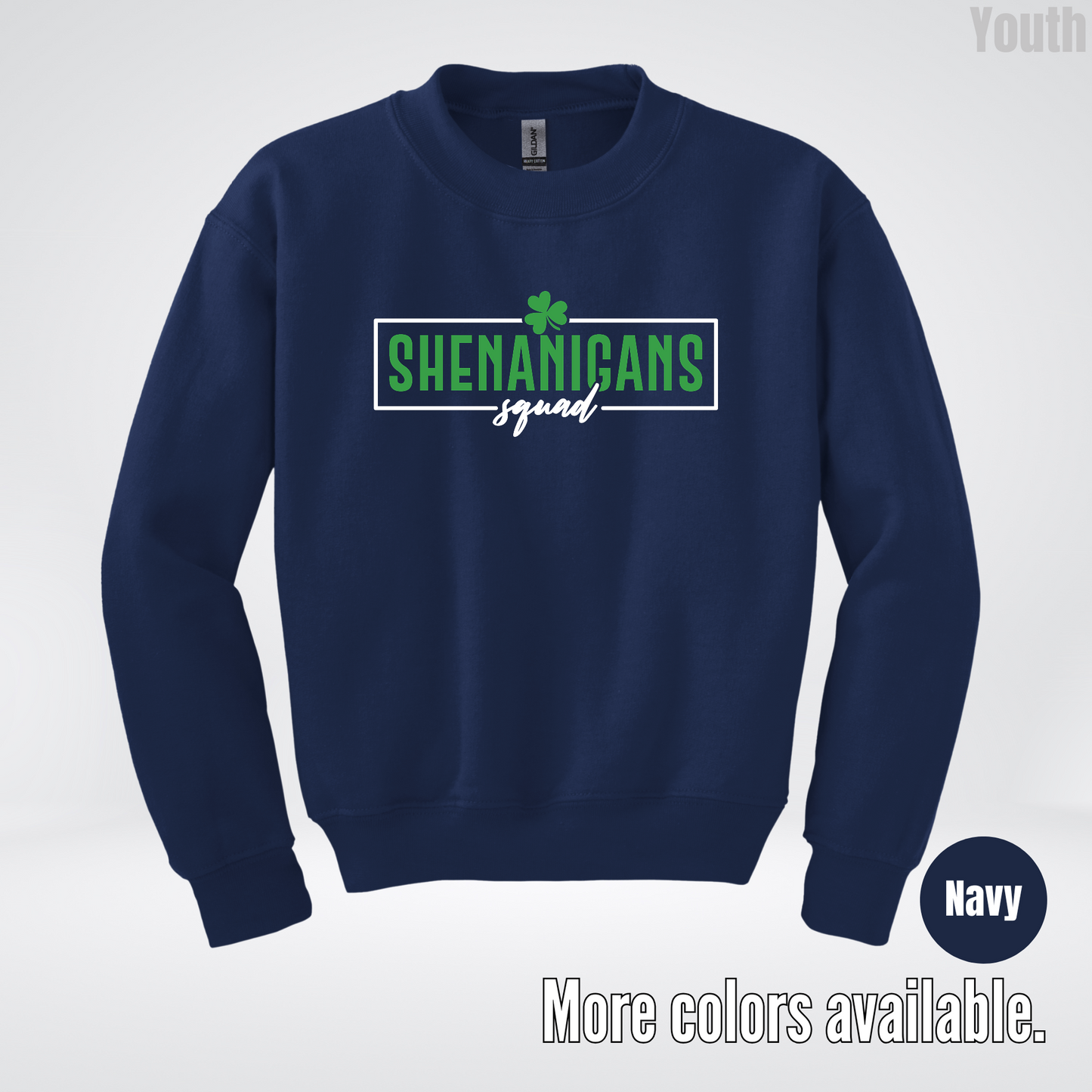 Shenanigans Squad 2 – Saint Patrick’s Day Youth Crewneck Sweatshirt