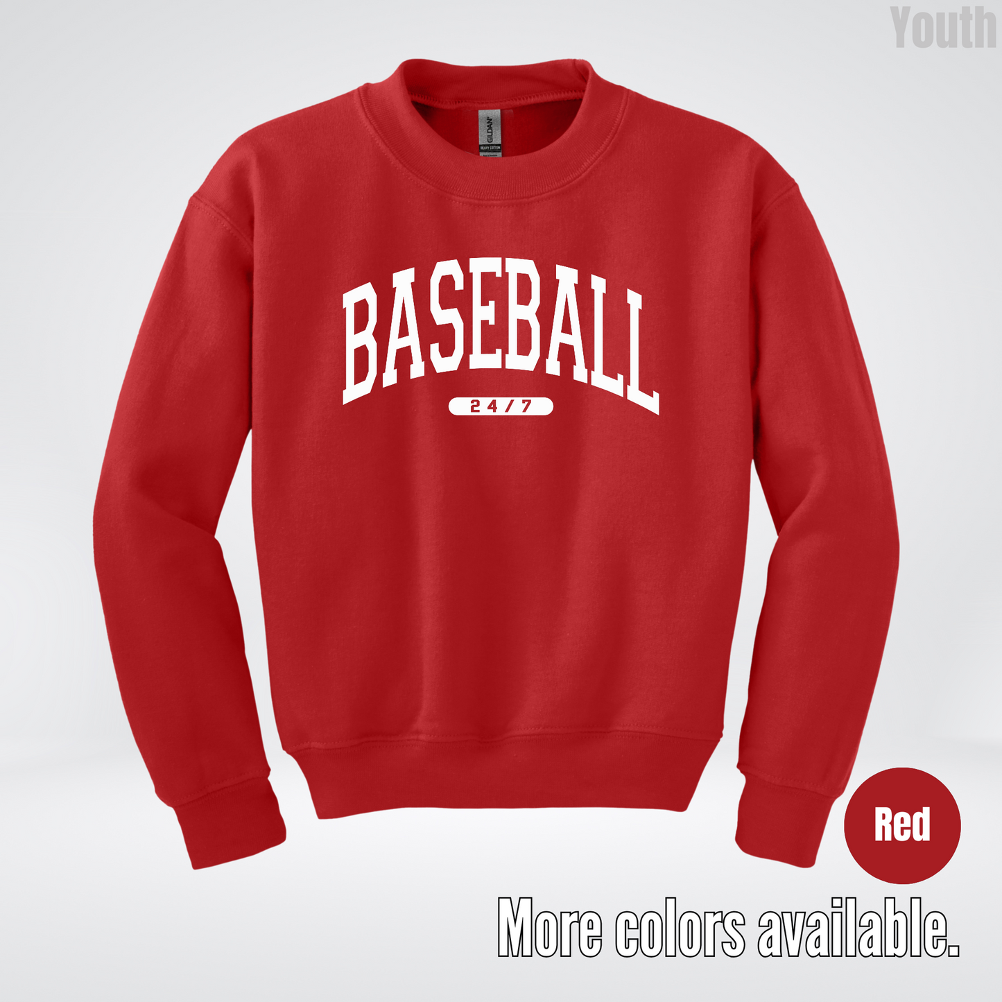 BASEBALL 24/7 Youth Crewneck Sweatshirt