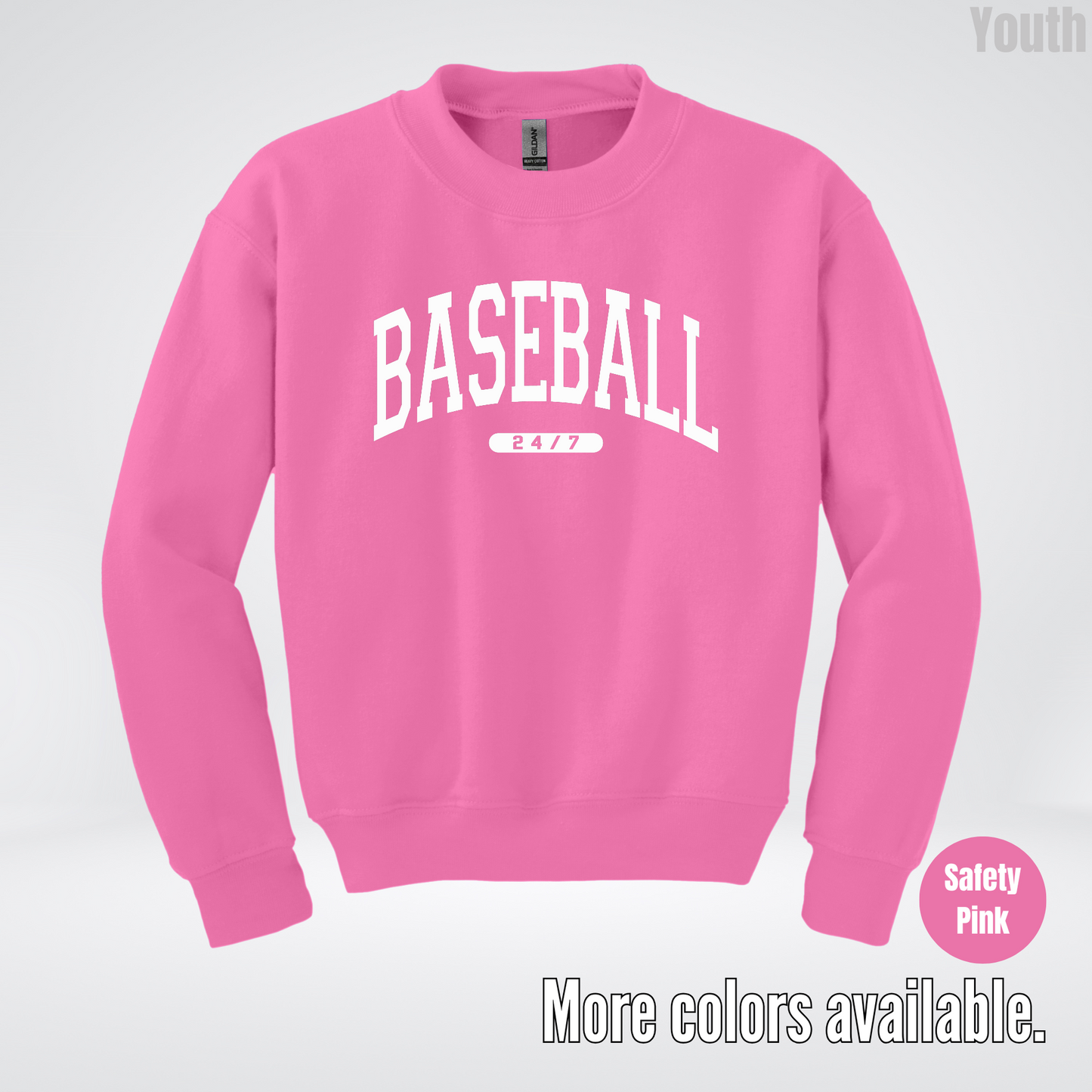 BASEBALL 24/7 Youth Crewneck Sweatshirt
