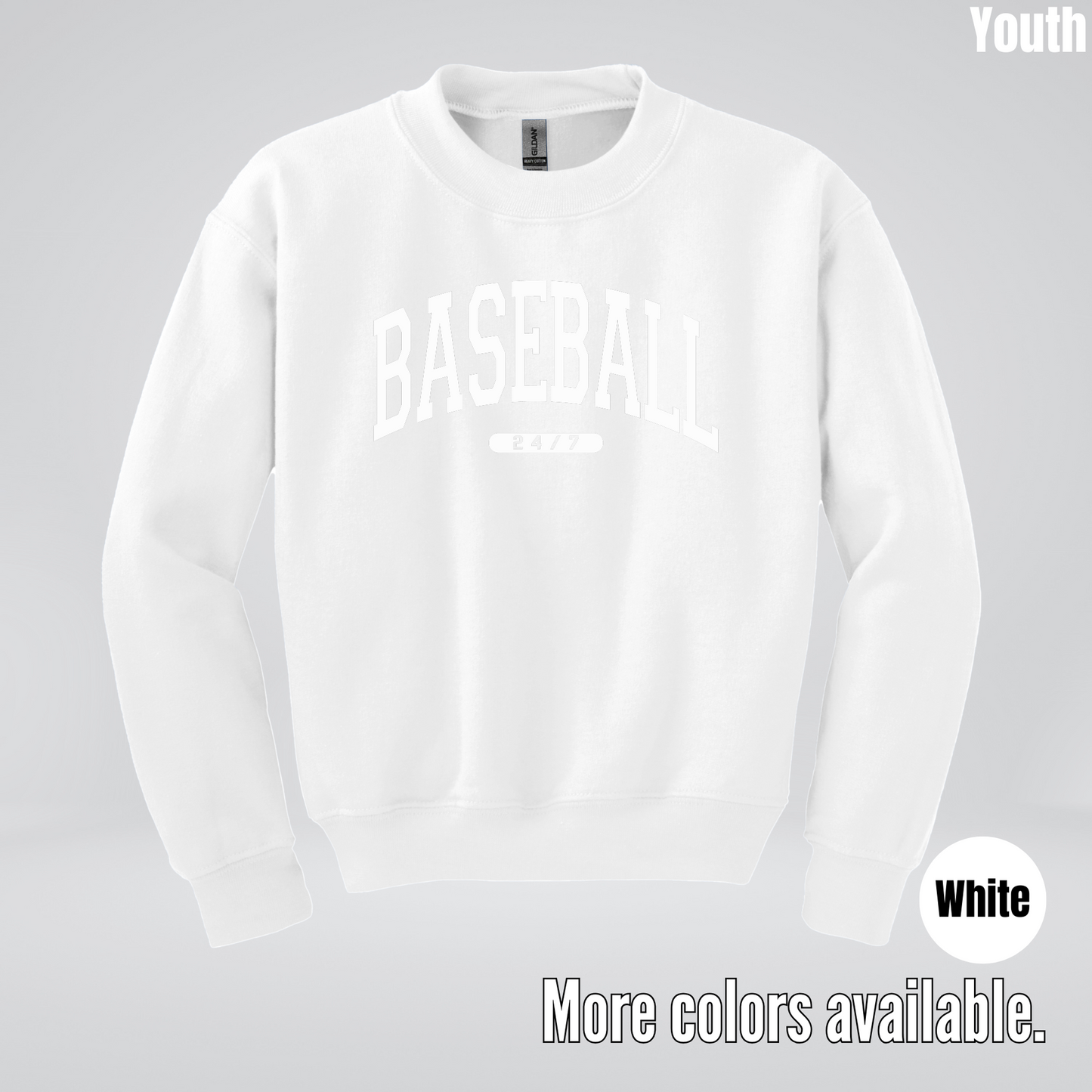 BASEBALL 24/7 Youth Crewneck Sweatshirt