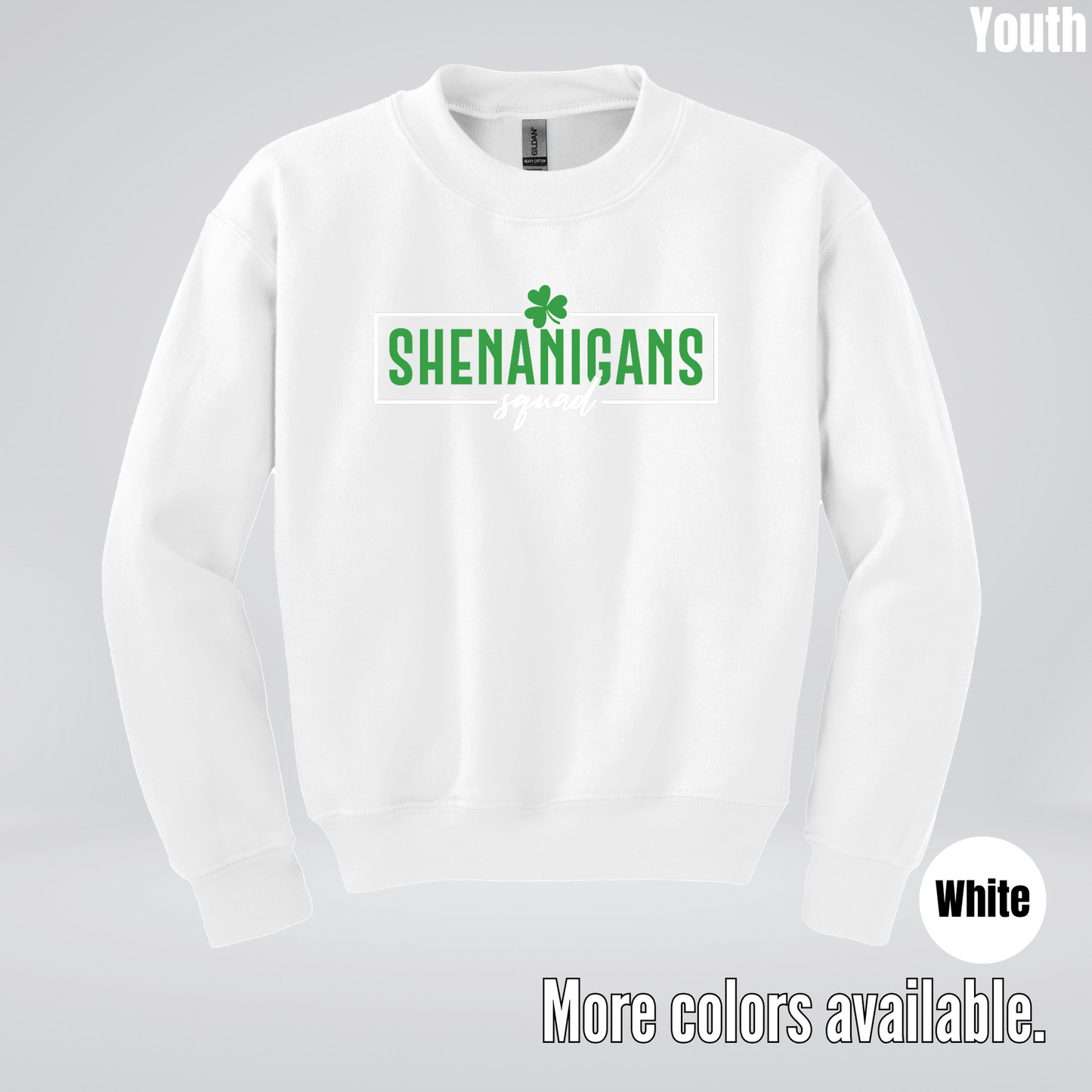 Shenanigans Squad 2 – Saint Patrick’s Day Youth Crewneck Sweatshirt