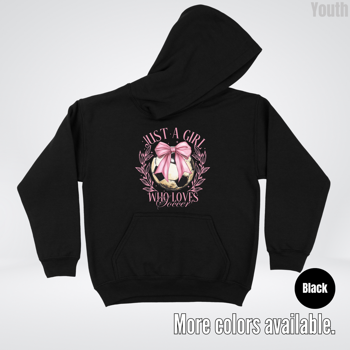 Just A Girl Who Loves Soccer Youth Hoodie