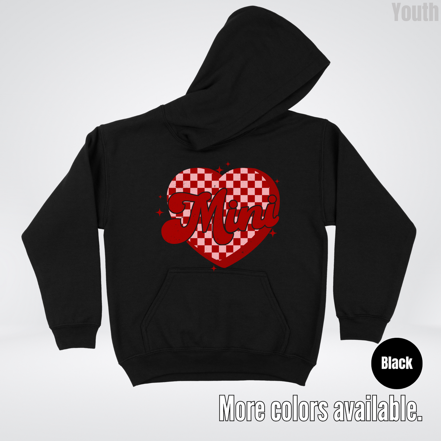 Mini Checkered Heart Youth Hoodie