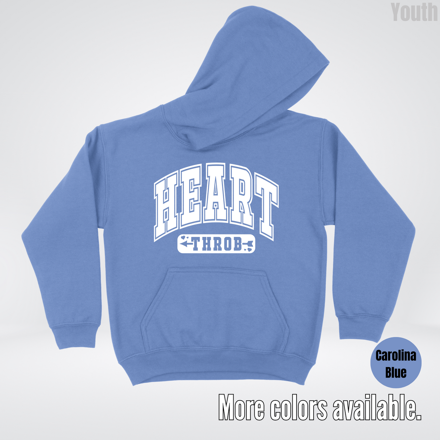 Heart Throb - White Design - Youth Hoodie