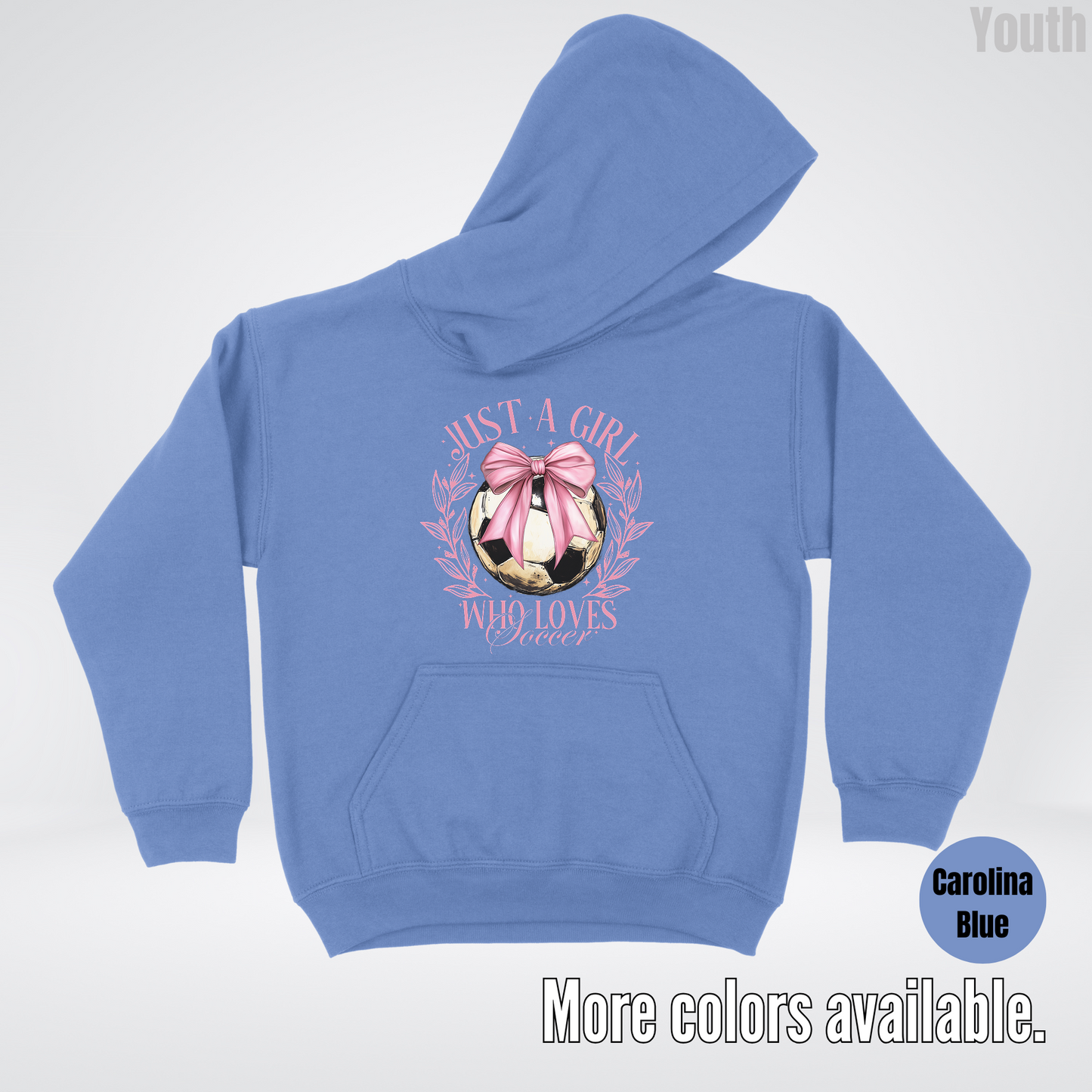 Just A Girl Who Loves Soccer Youth Hoodie